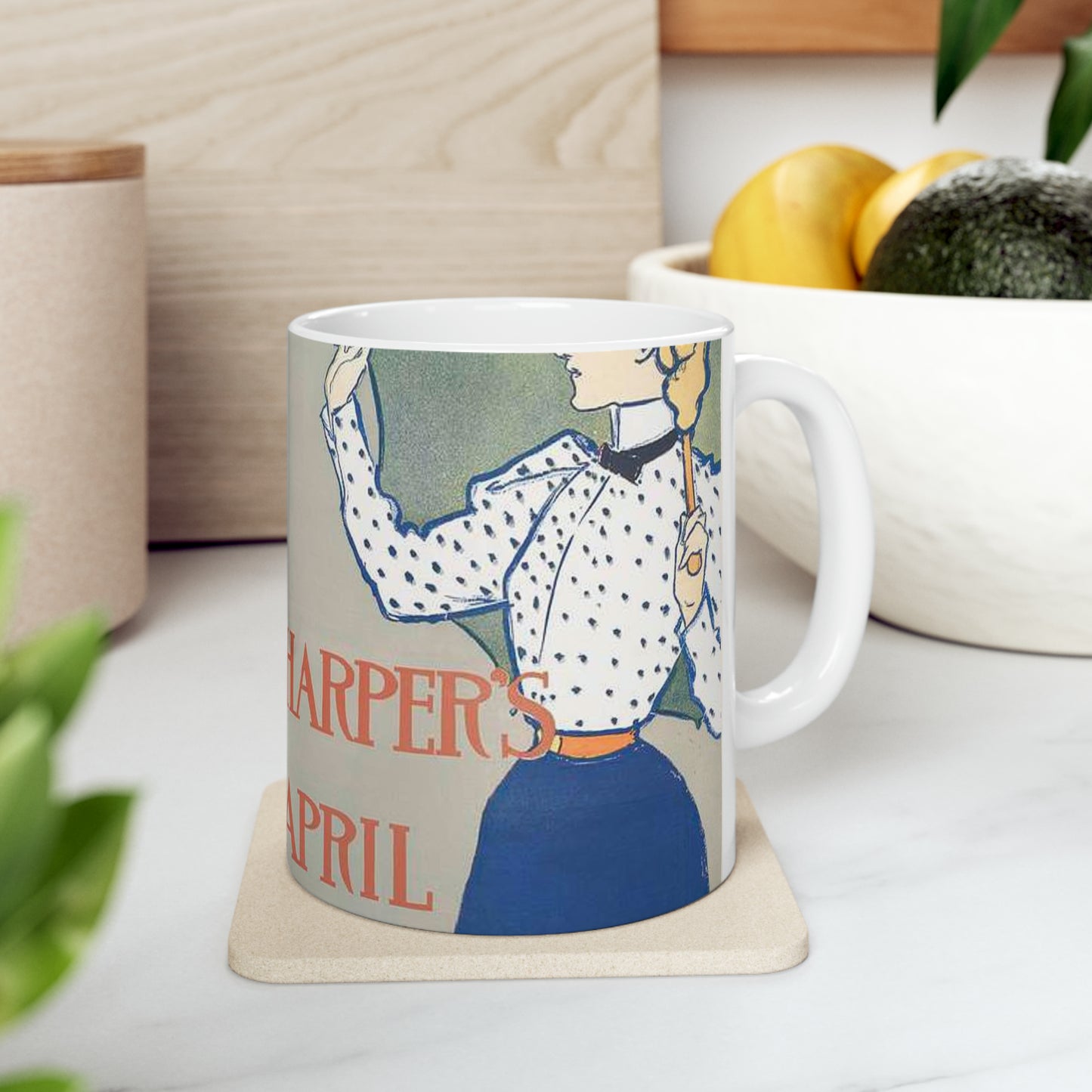Edward Penfield, Harper's April Beautiful Novelty Ceramic Coffee Mug 11oz