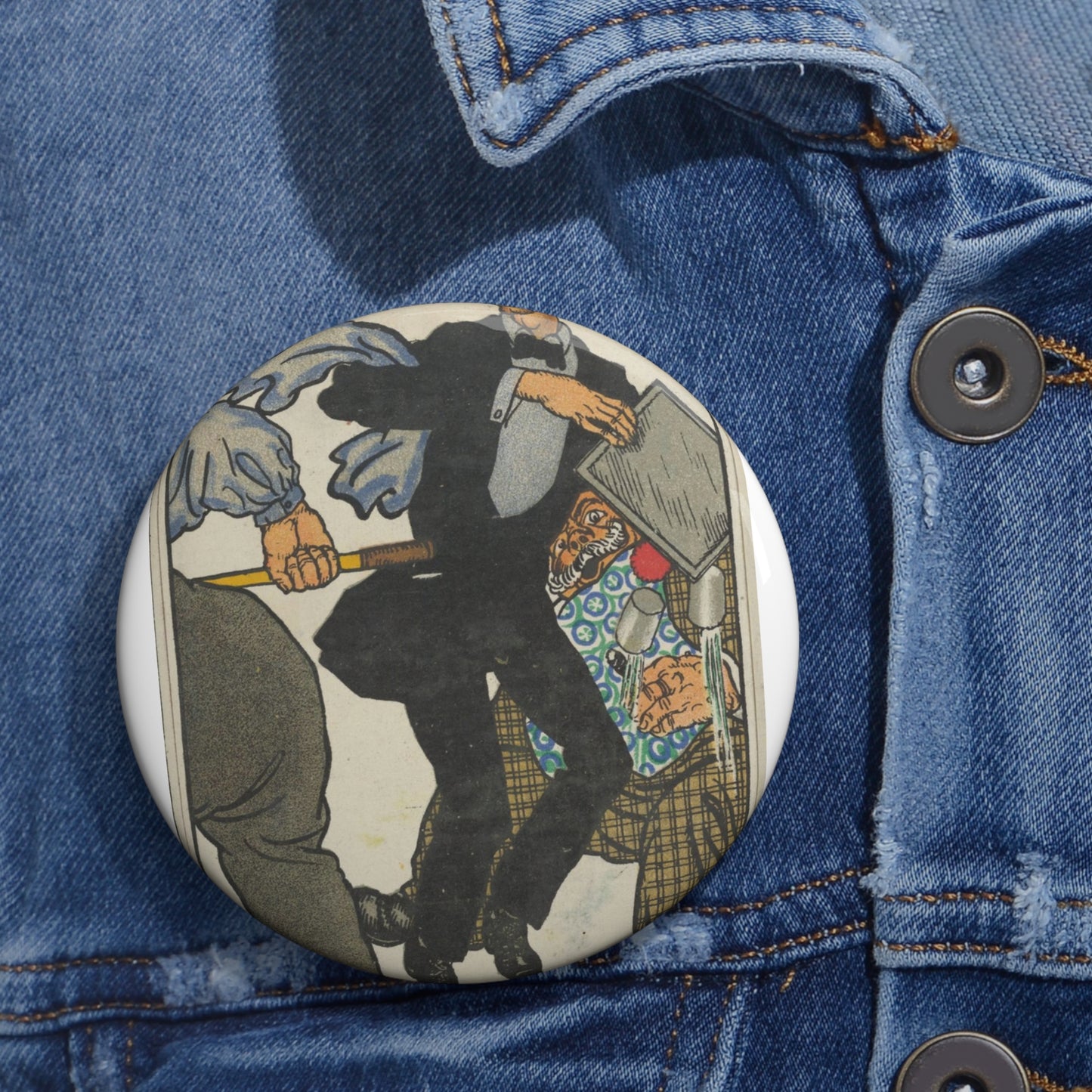 Viennese Café: Carambole (Wiener Café: Carabol) Pin Buttons with Crisp Design