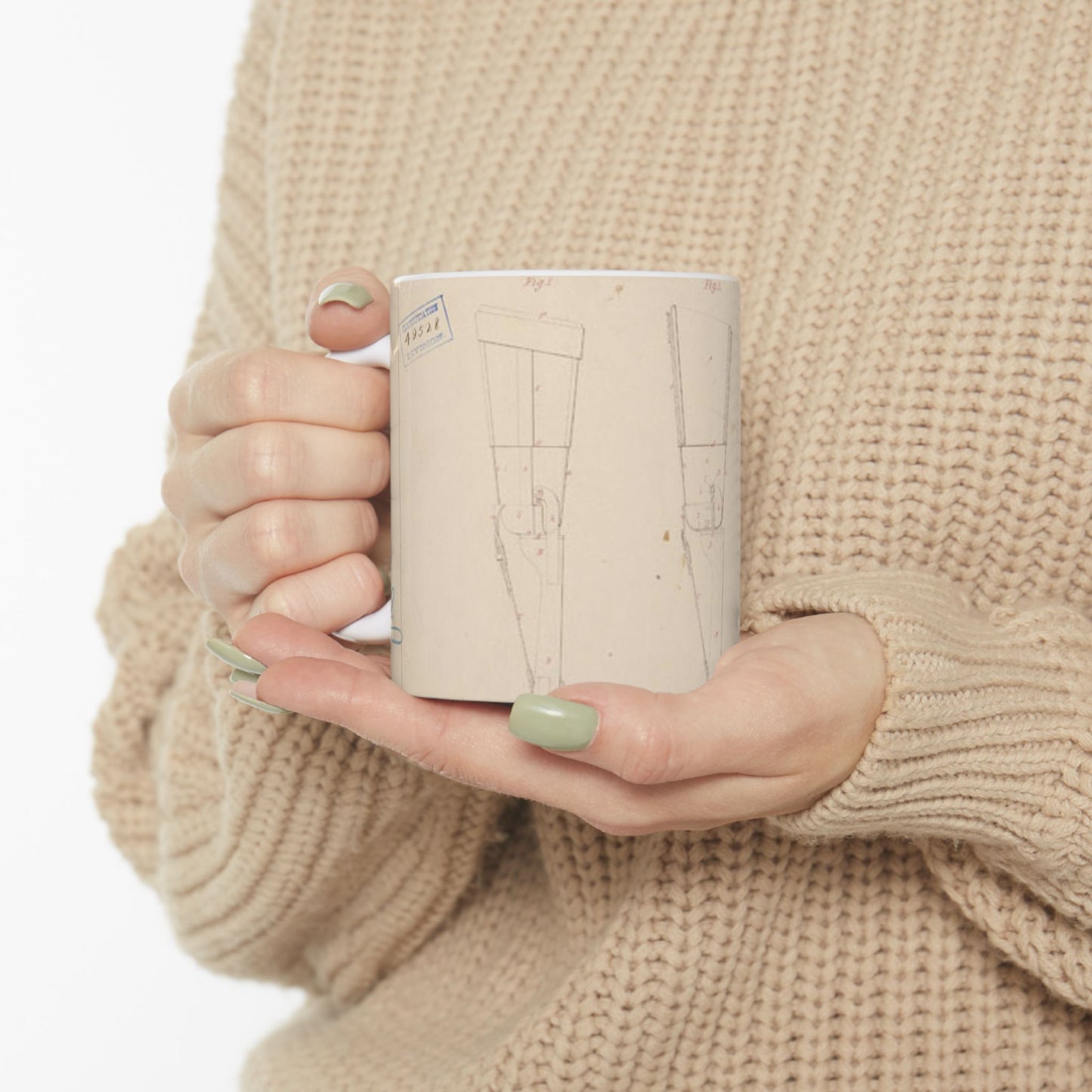Patent drawing - Drawing of Artificial Leg Public domain image Beautiful Novelty Ceramic Coffee Mug 11oz