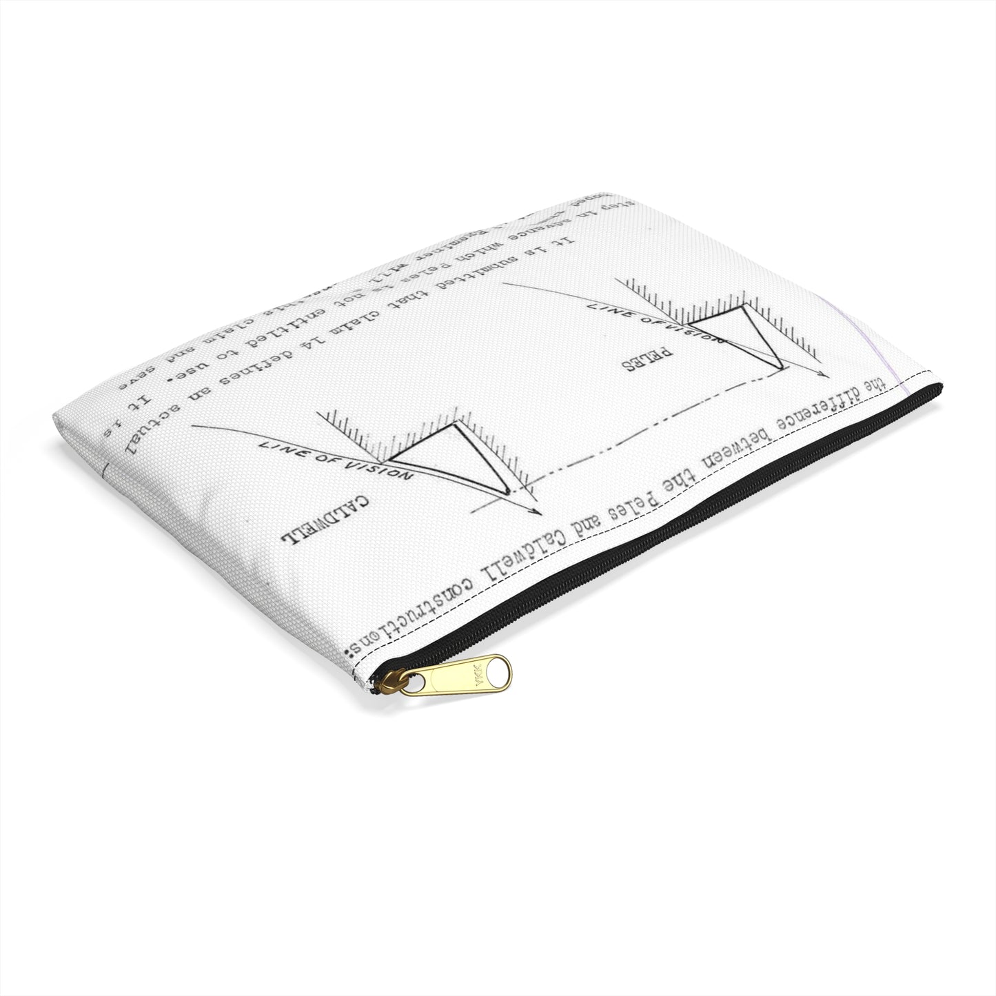 Patent Case File No. 2,298,194, Birdproofing, Inventor- Frederick W. Caldwell. - DPLA - 74c301010ed26c59dcbf62dd3cb26c47 (page 52) Large Organizer Pouch with Black Zipper