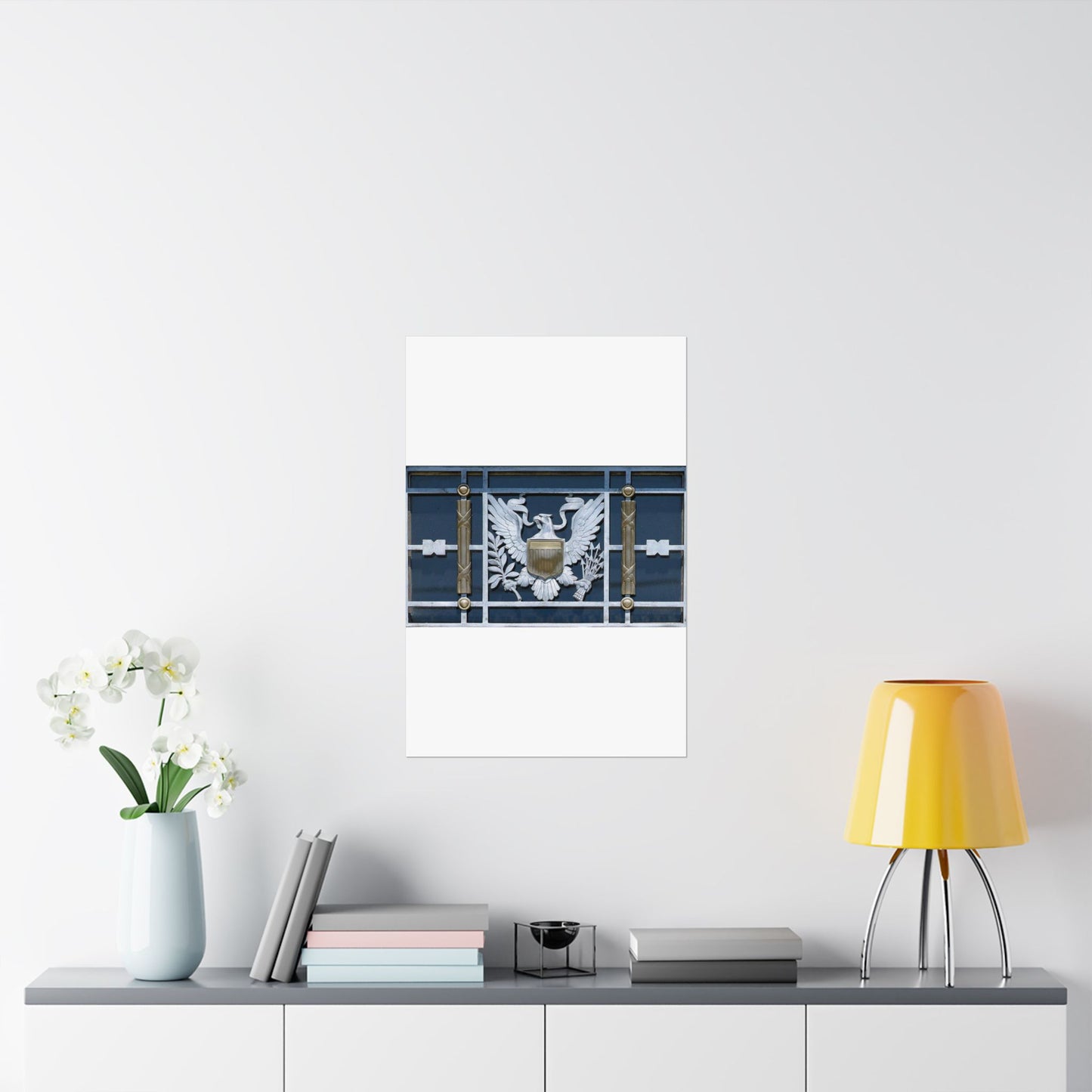 Door detail, Robert J. Nealon Federal Building and U.S. Courthouse, Scranton, Pennsylvania High Quality Matte Wall Art Poster for Home, Office, Classroom