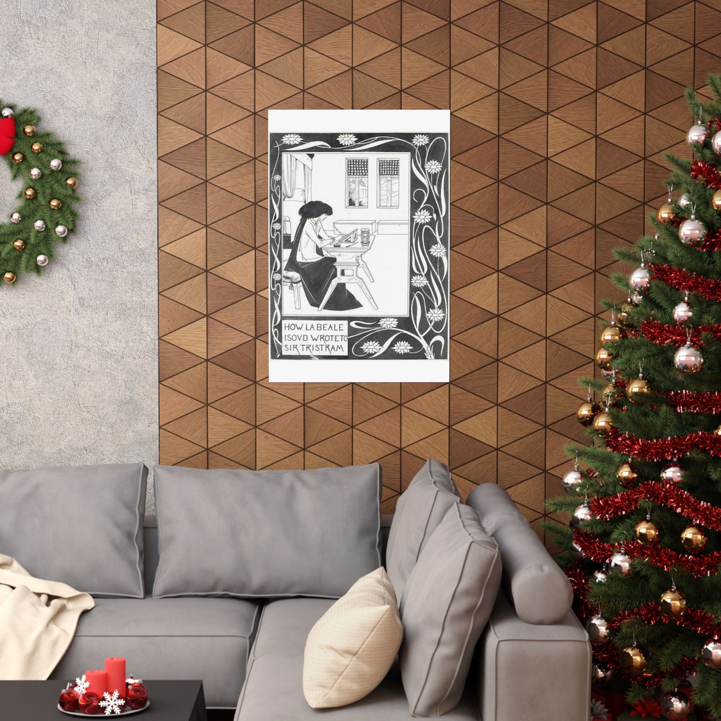 How la Beale Isoud wrote to Sir Tristram High Quality Matte Wall Art Poster for Home, Office, Classroom