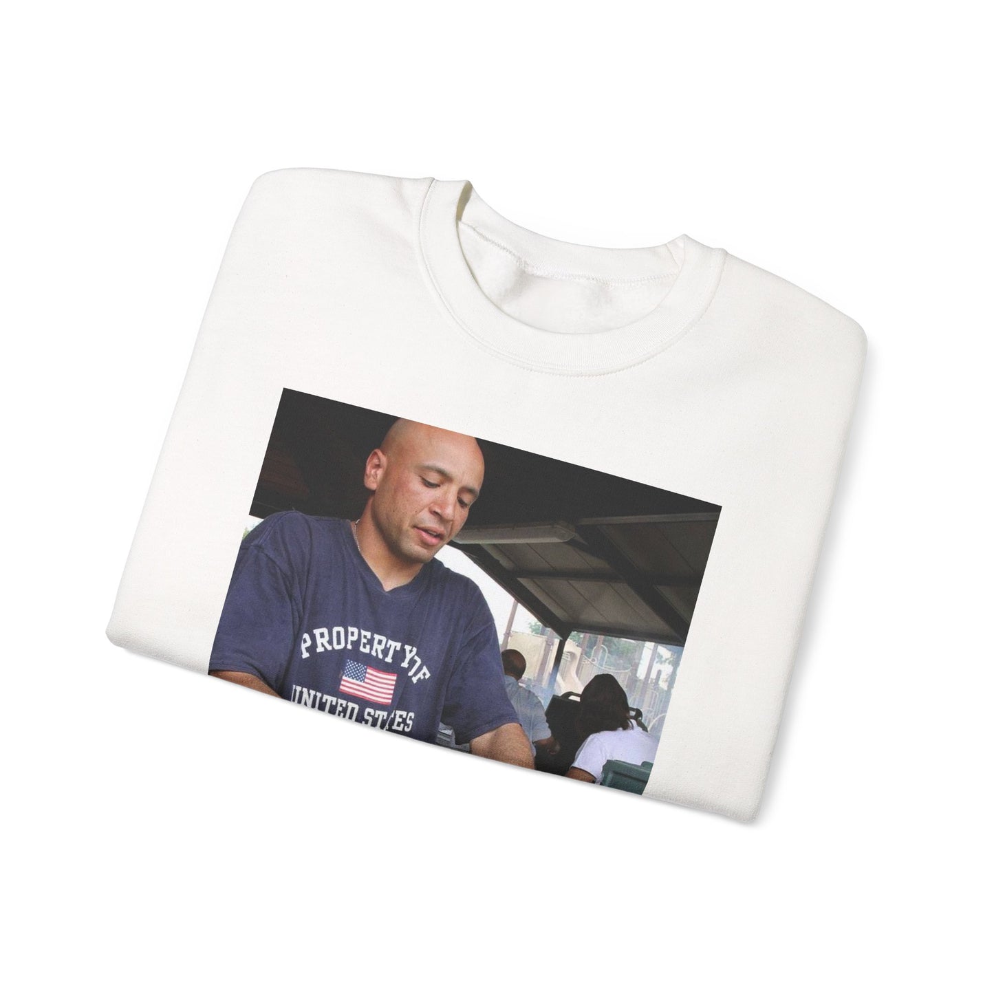 Augusta, Ga., native, Sgt. Mateo Moses, a Bradley mechanic White Heavy Blend Adult Crew Neck SweatShirt
