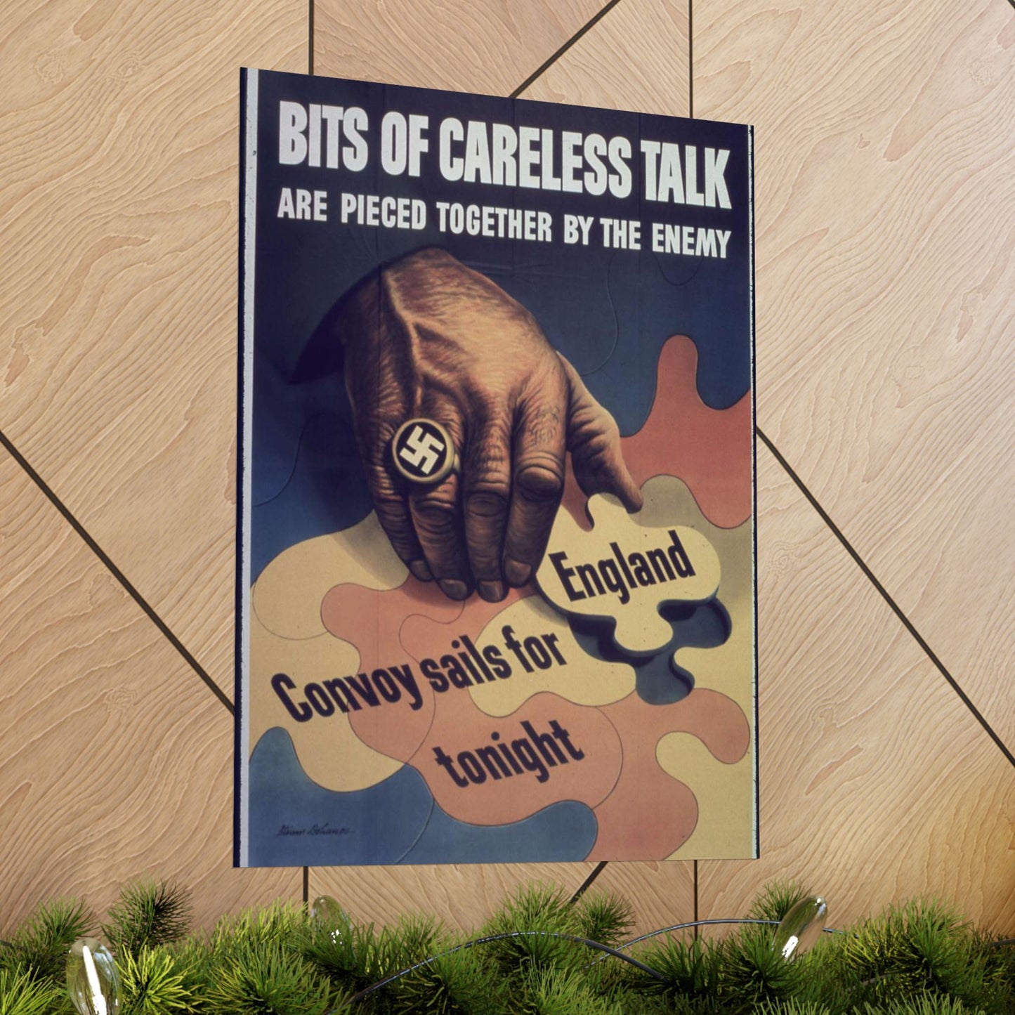 "Bits of careless talk are pieced together by the enemy" - NARA - 513972 High Quality Matte Wall Art Poster for Home, Office, Classroom