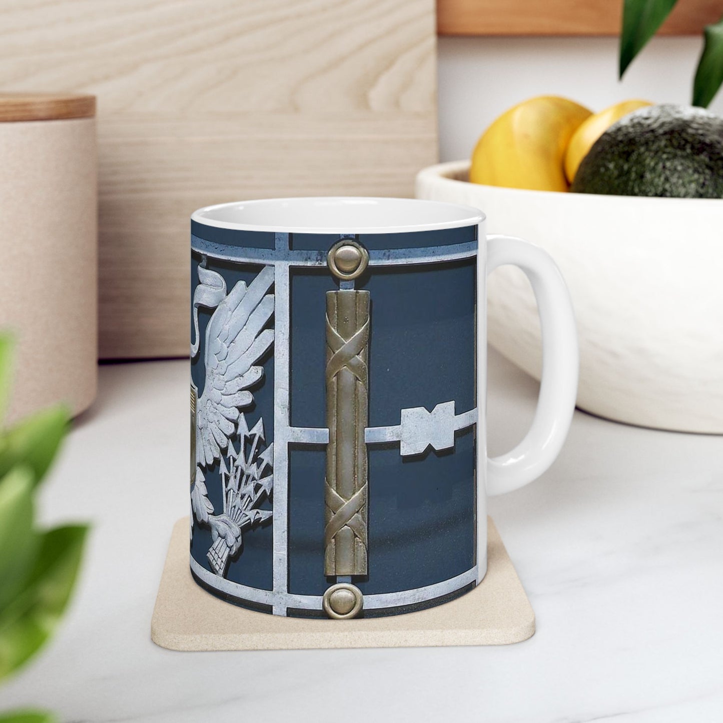 Door detail, Robert J. Nealon Federal Building and U.S. Courthouse, Scranton, Pennsylvania Beautiful Novelty Ceramic Coffee Mug 11oz