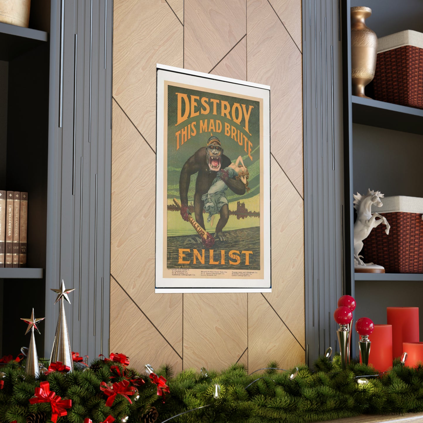 Destroy this mad brute Enlist - U.S. Army. High Quality Matte Wall Art Poster for Home, Office, Classroom