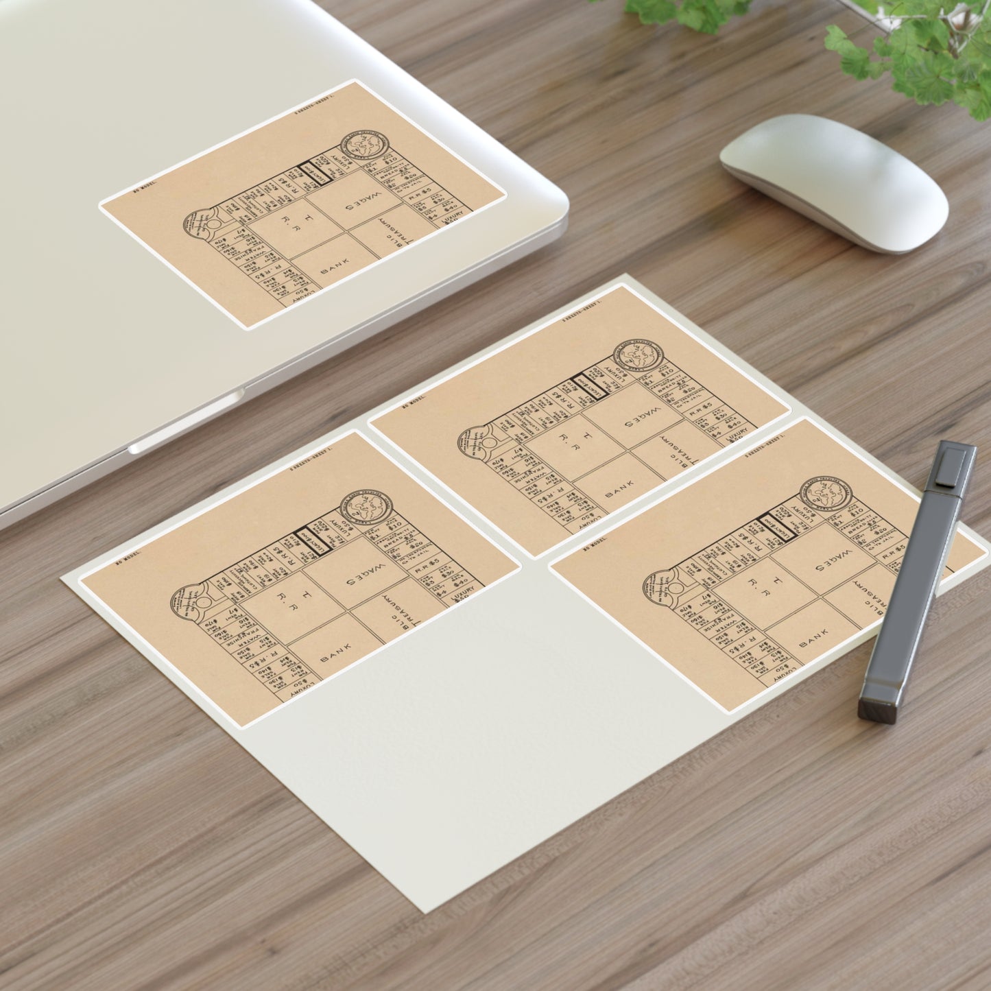 Patent Drawing of Engine - Drawing for a Game Board Public domain image Laminated UV Protective Vinyl Stickers