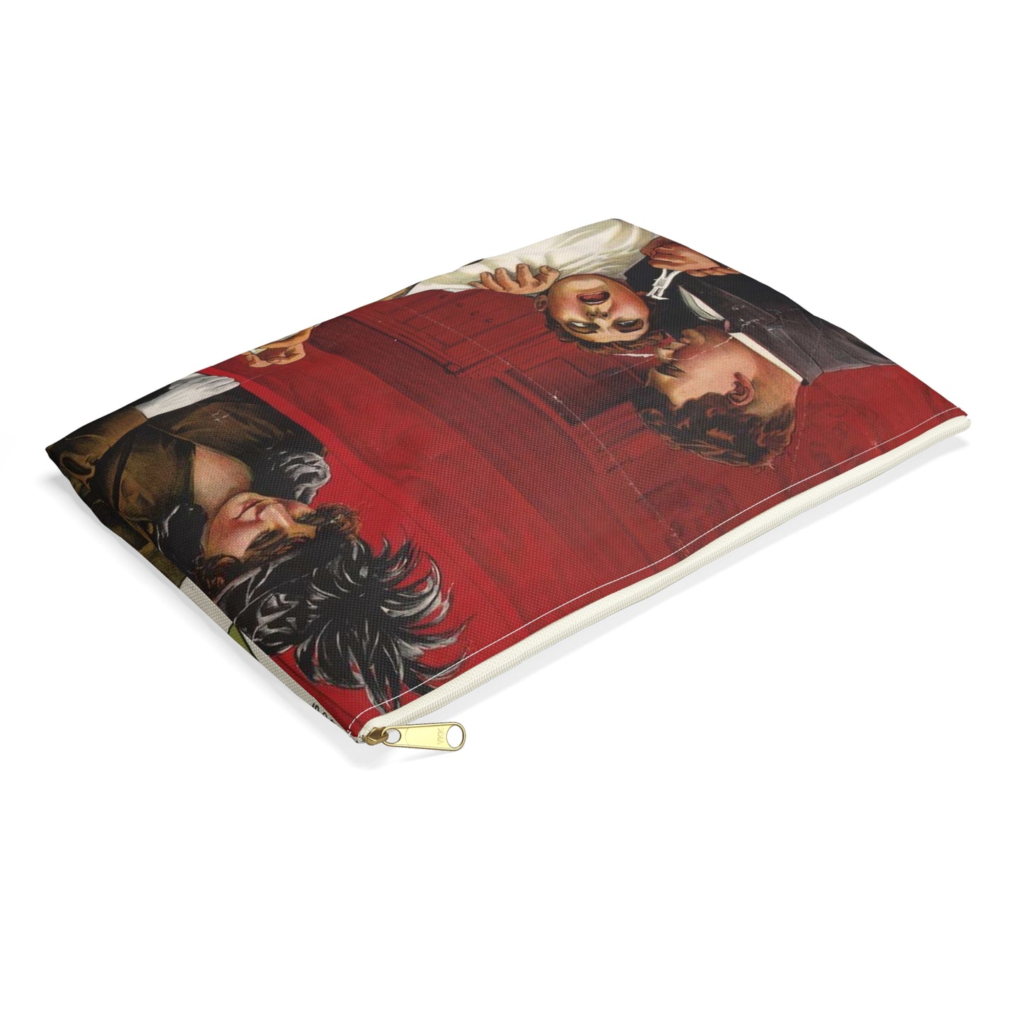 The mysterious beauty Following a phantom love. Large Organizer Pouch with Black Zipper