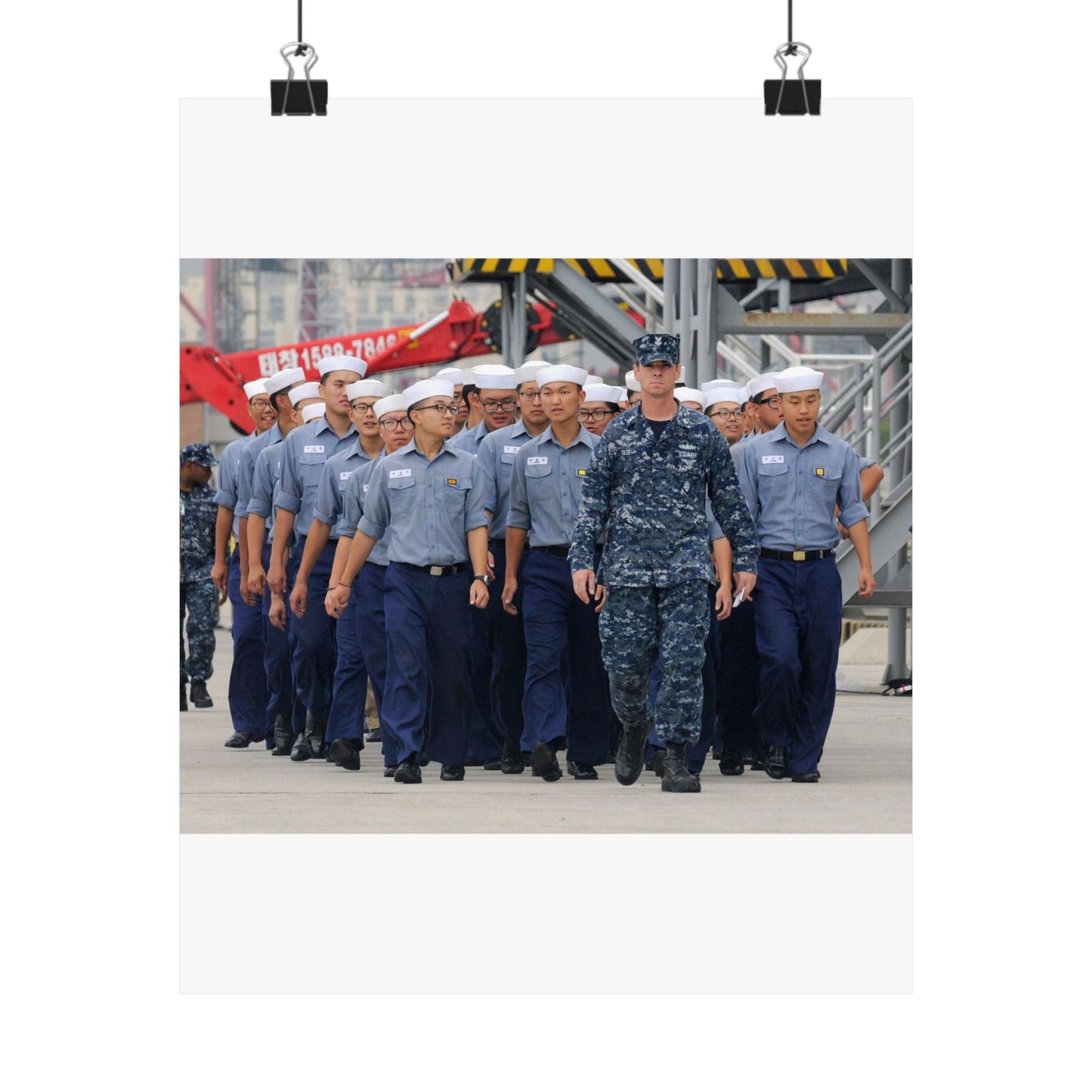 Petty Officer 1st Class Jerry Foltz escorts Republic High Quality Matte Wall Art Poster for Home, Office, Classroom