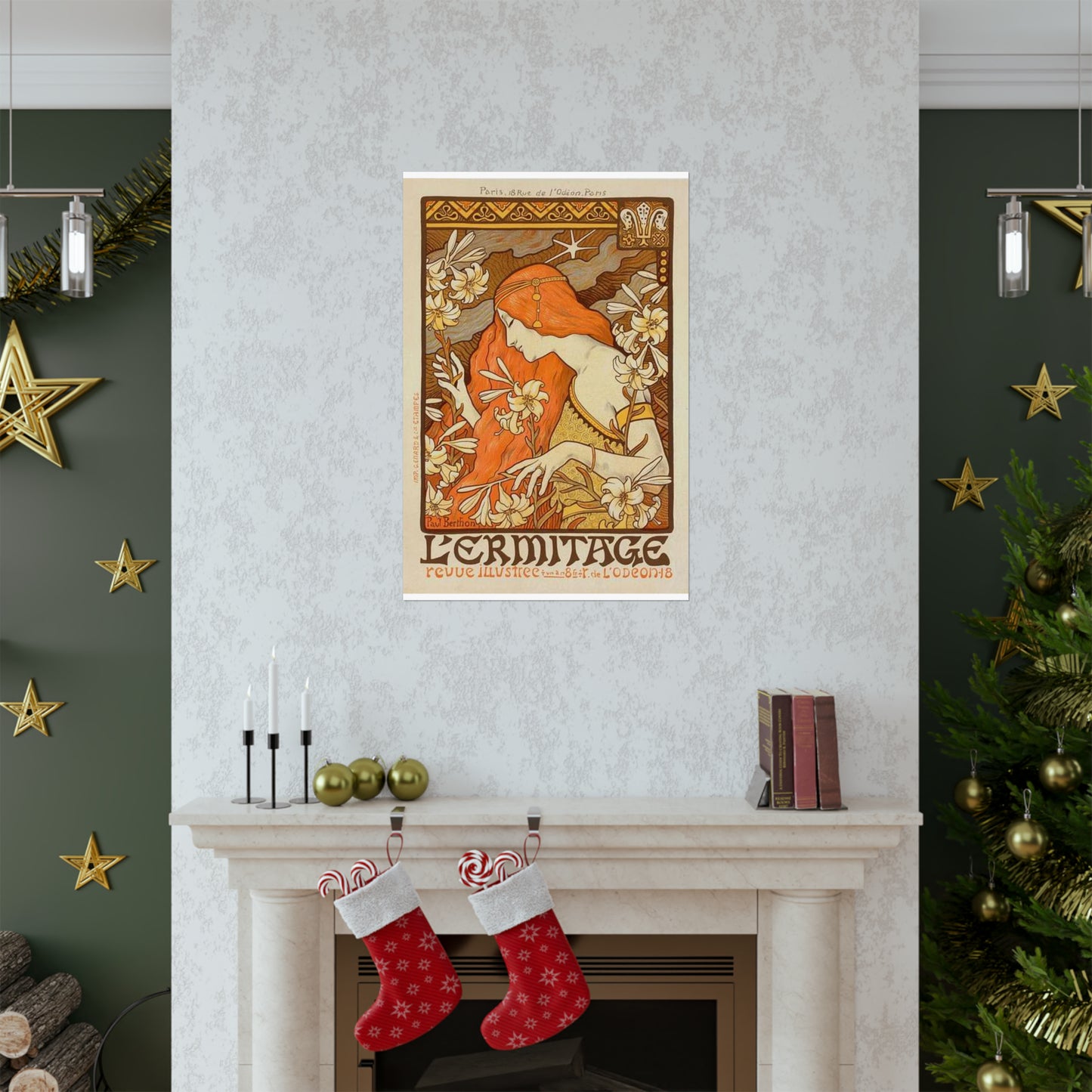 Paul Emile Berthon - Affiche pour la Revue "l'Érmitage. High Quality Matte Wall Art Poster for Home, Office, Classroom