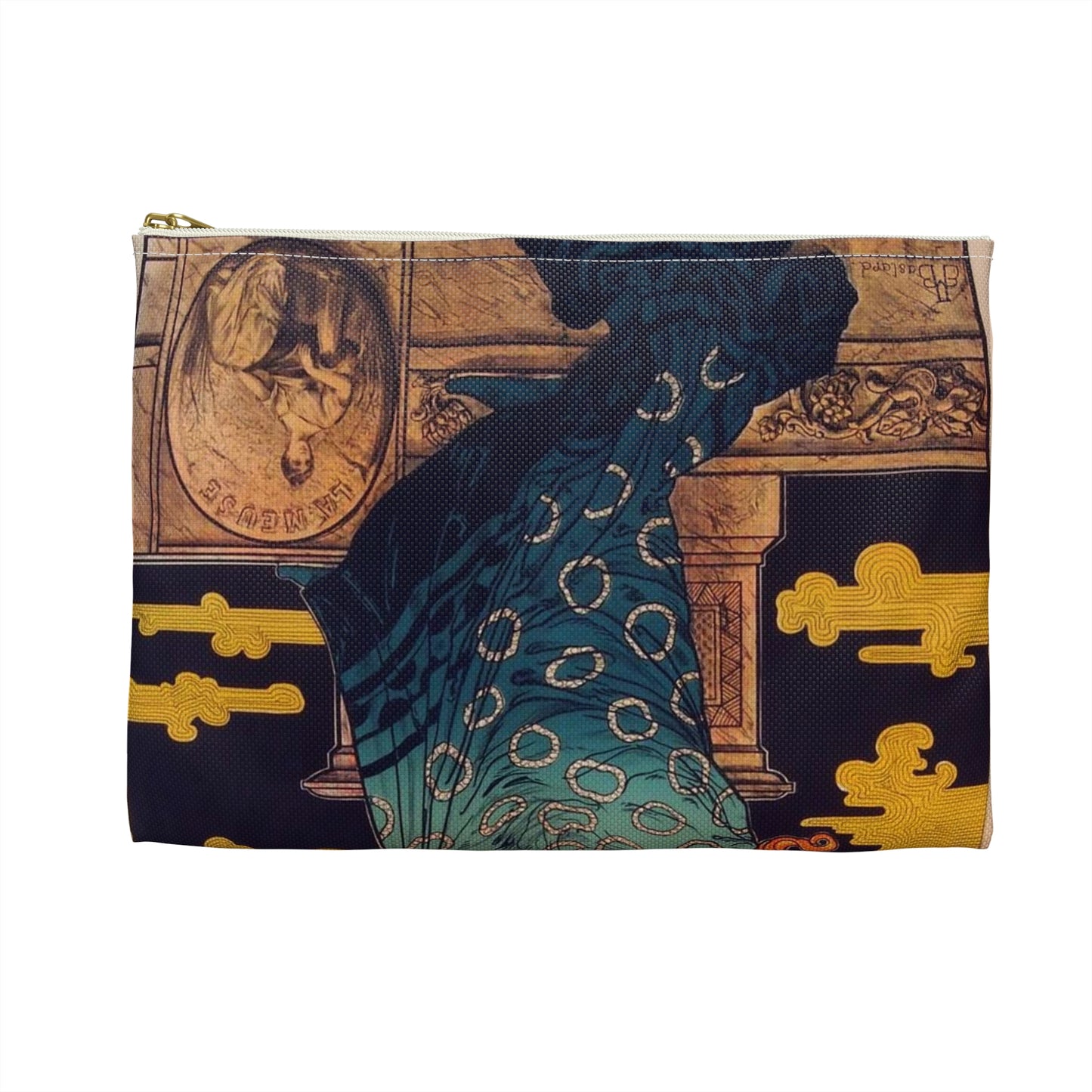 Musée Européen de la Bière - beer advertising posters -008 Large Organizer Pouch with Black Zipper