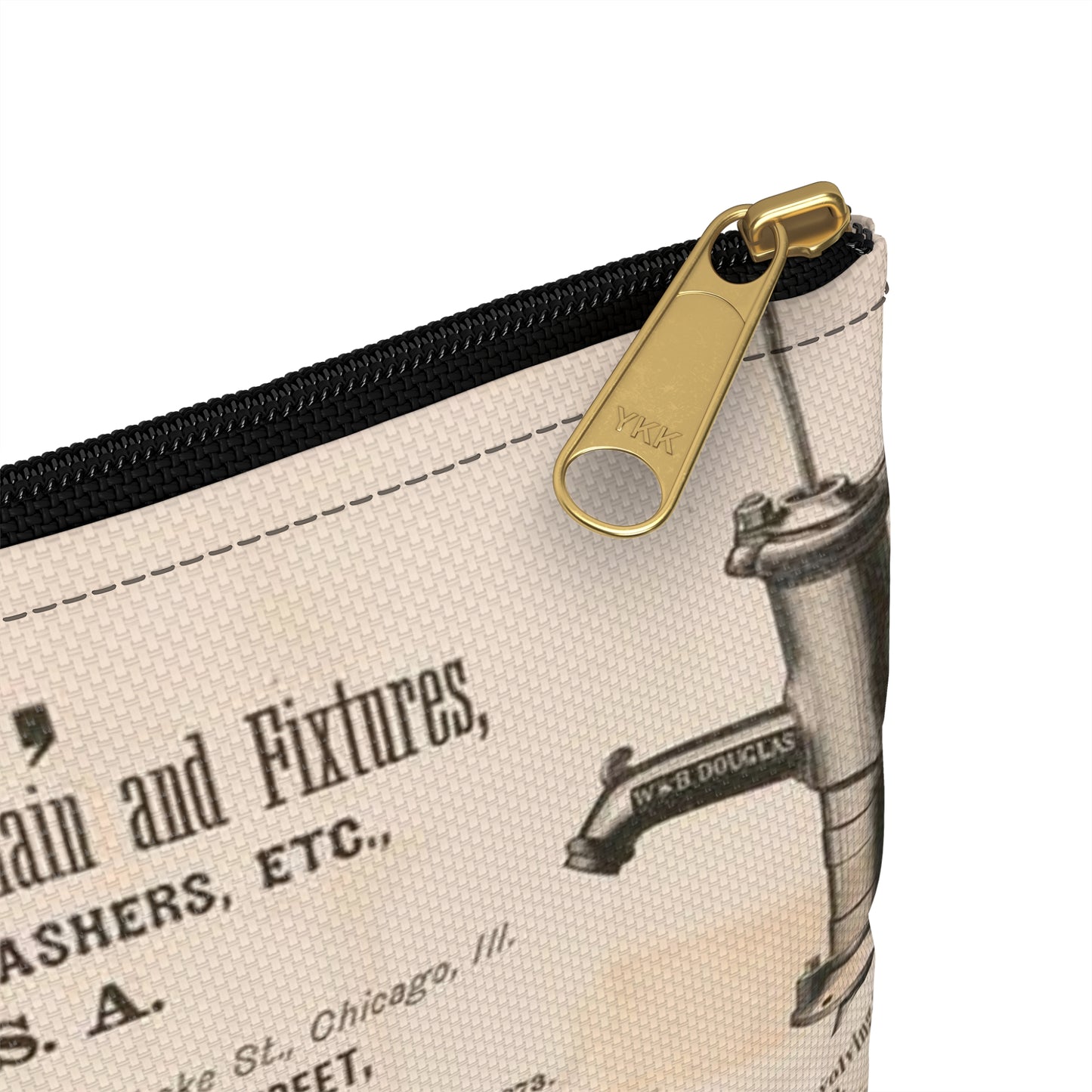 W. & B. Douglas, the oldest and most extensive manufacturers in the world of pumps Large Organizer Pouch with Black Zipper