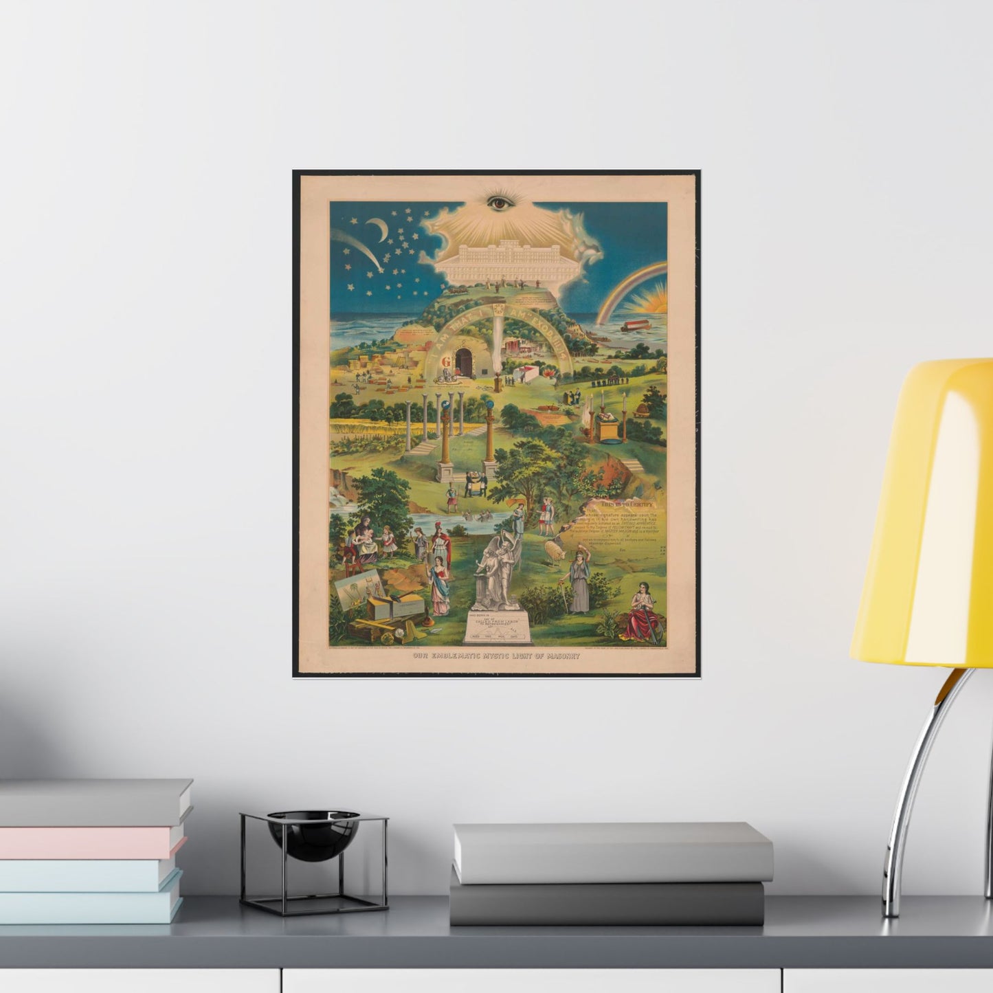 Our emblematic mystic light of masonry High Quality Matte Wall Art Poster for Home, Office, Classroom