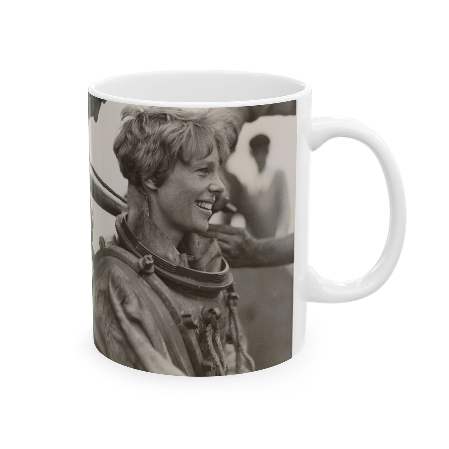 Amelia Earhart Deep Sea Diving off Block Island Beautiful Novelty Ceramic Coffee Mug 11oz