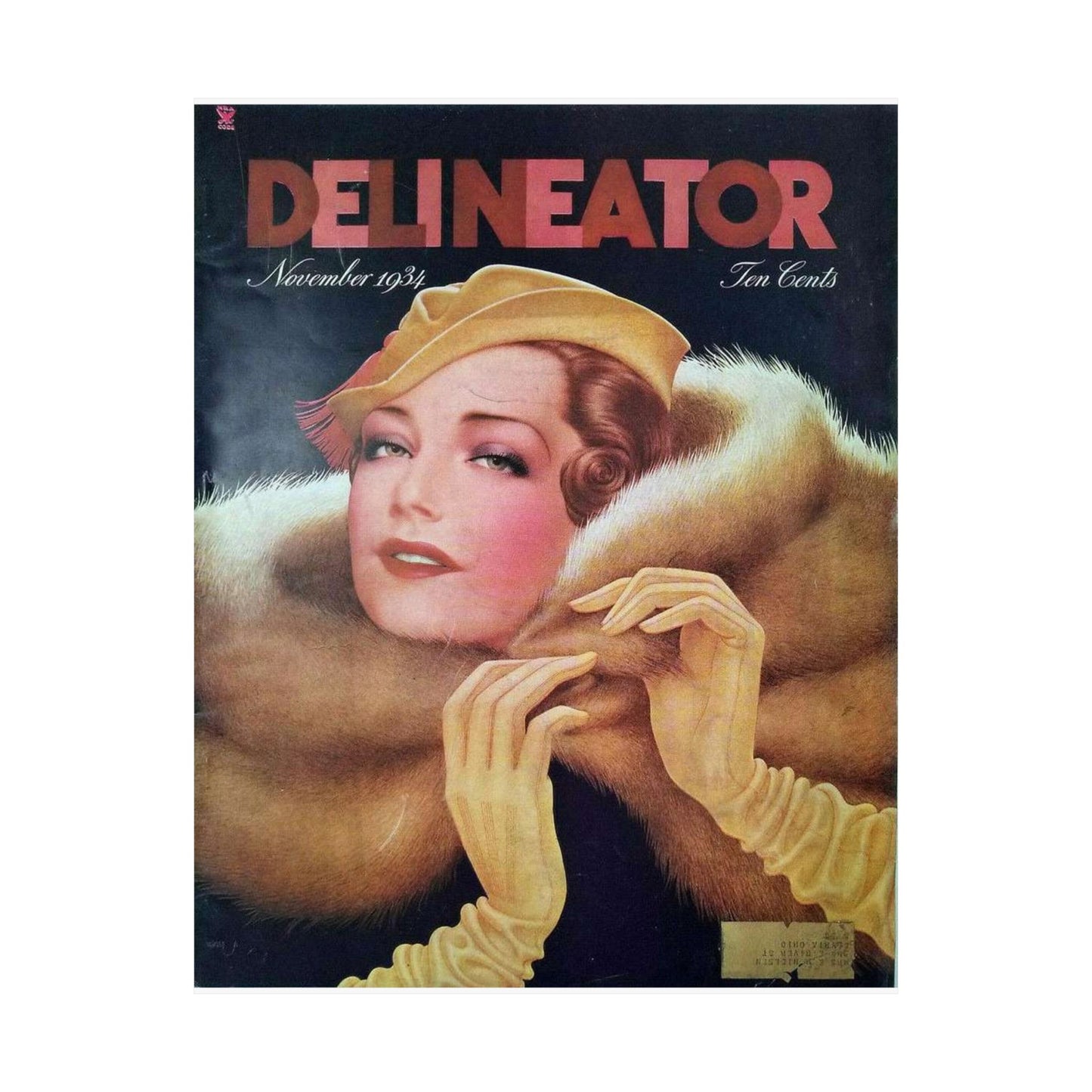 Delineator 1934-11 - Art Deco public domain image High Quality Matte Wall Art Poster for Home, Office, Classroom