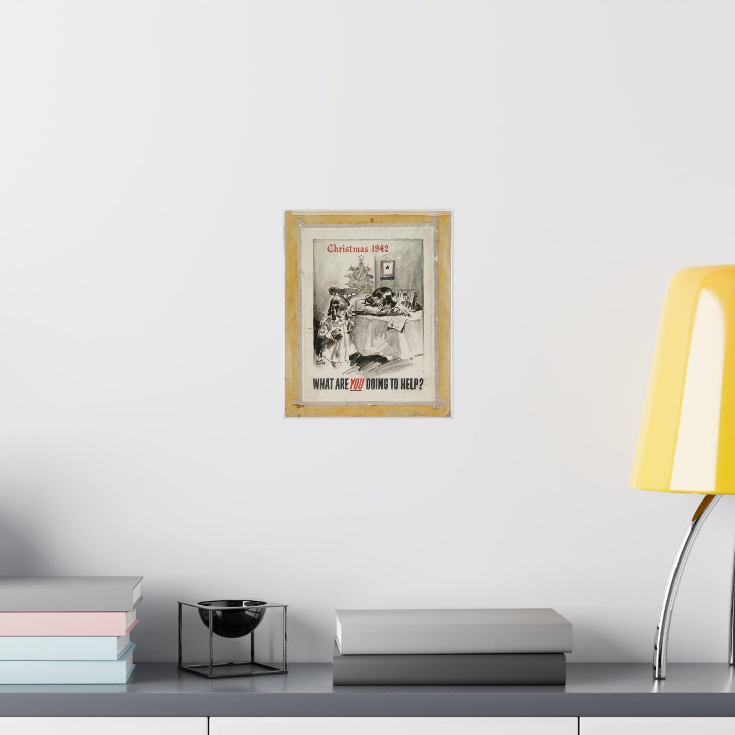 What Are You Doing to Help? Christmas 1942 High Quality Matte Wall Art Poster for Home, Office, Classroom
