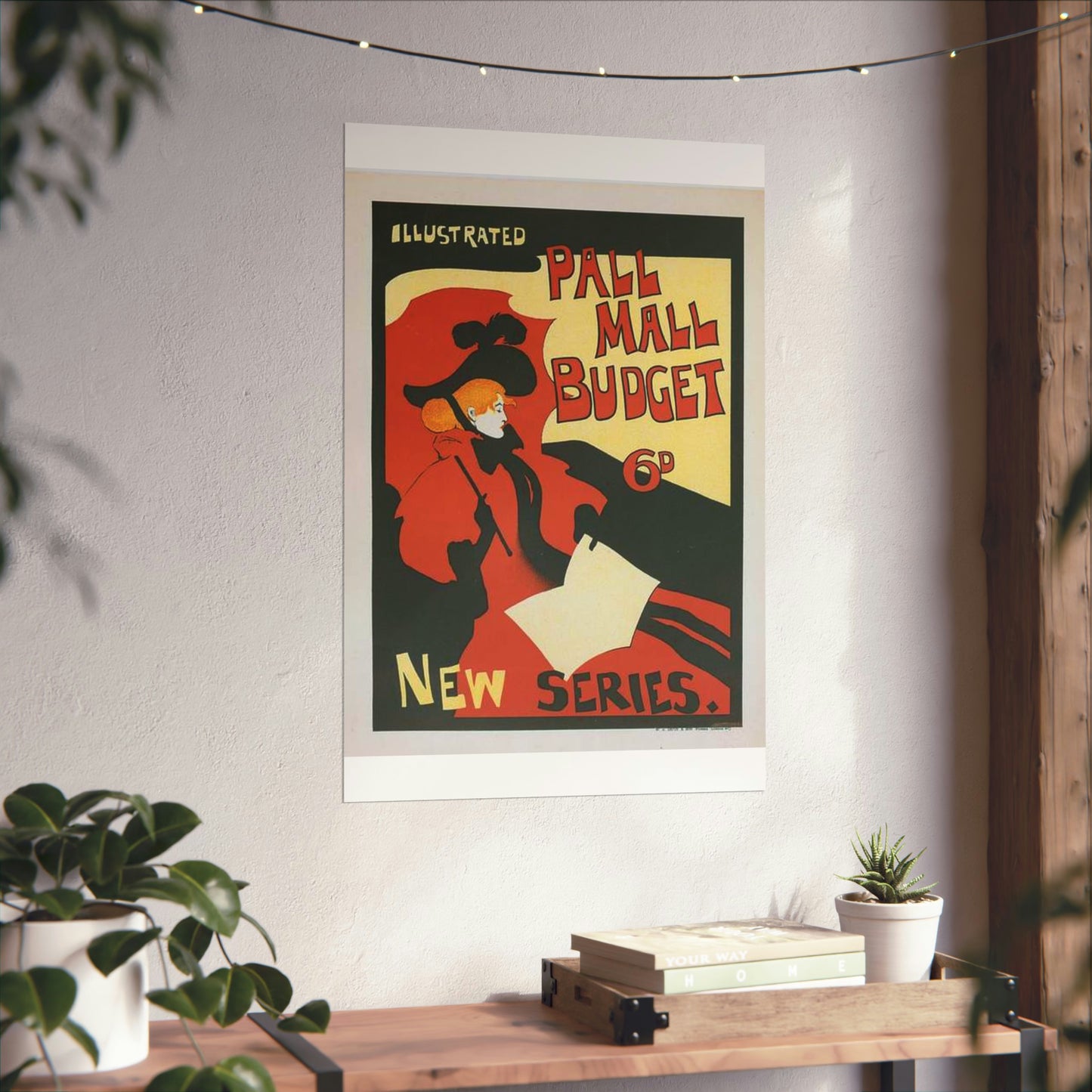 Affiche anglaise pour la revue hebdomadaire "Illustrated Pall Mall Budget". High Quality Matte Wall Art Poster for Home, Office, Classroom
