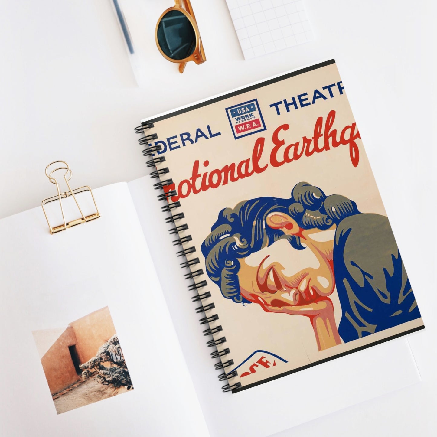 A Bill of Divorcement - Public domain poster, Music division, Library of Congress Spiral Bound Ruled Notebook with Printed Cover