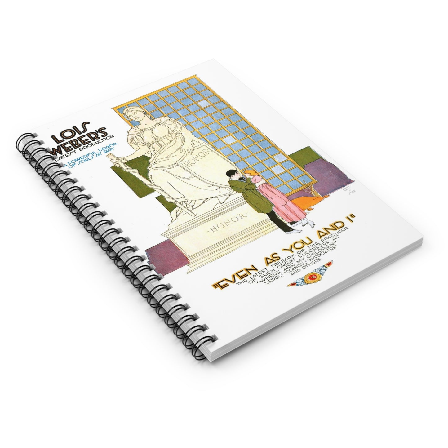 Even as You and I, by Burton Rice Spiral Bound Ruled Notebook with Printed Cover