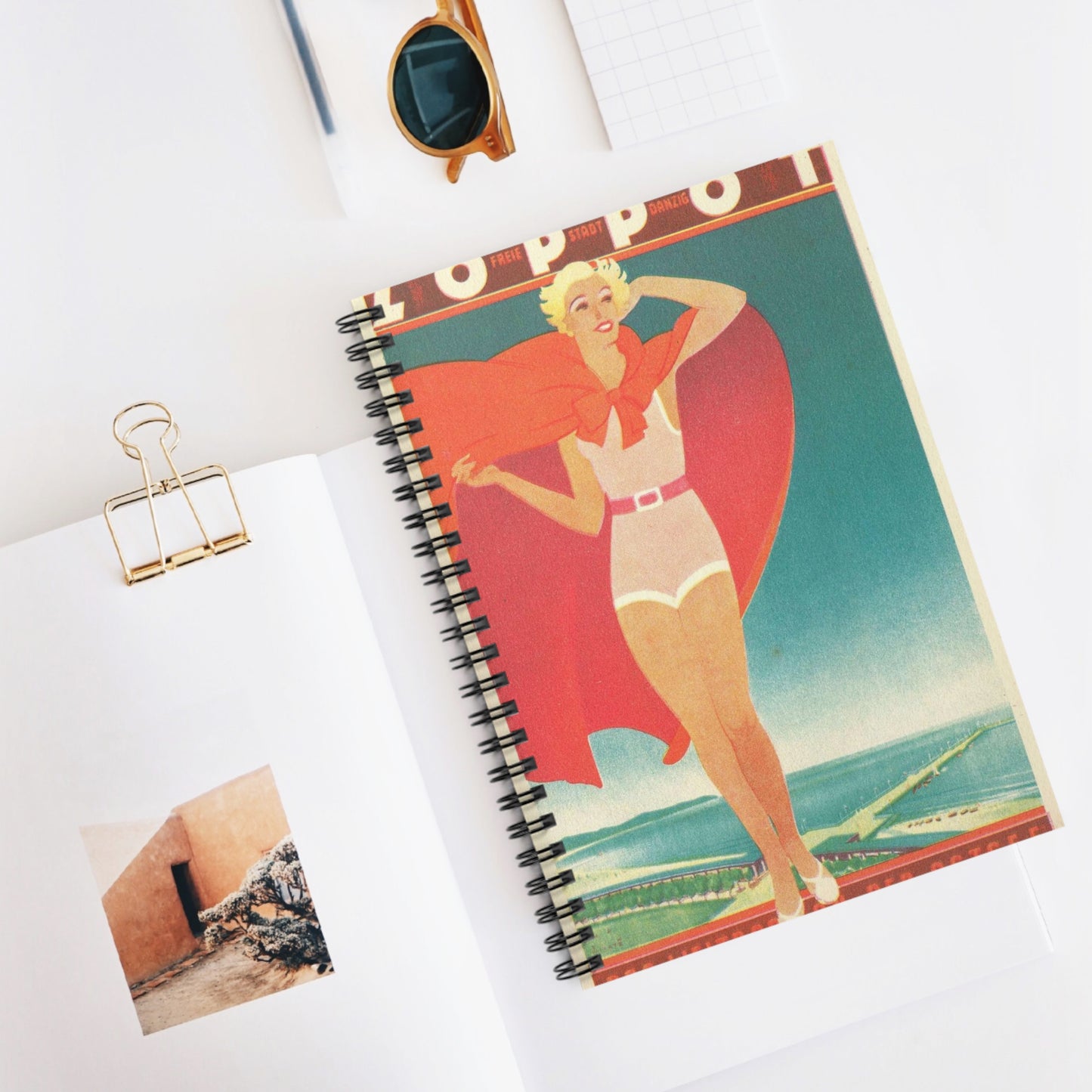Jupp Wiertz - Zoppot, das Weltbad an der Ostsee Spiral Bound Ruled Notebook with Printed Cover