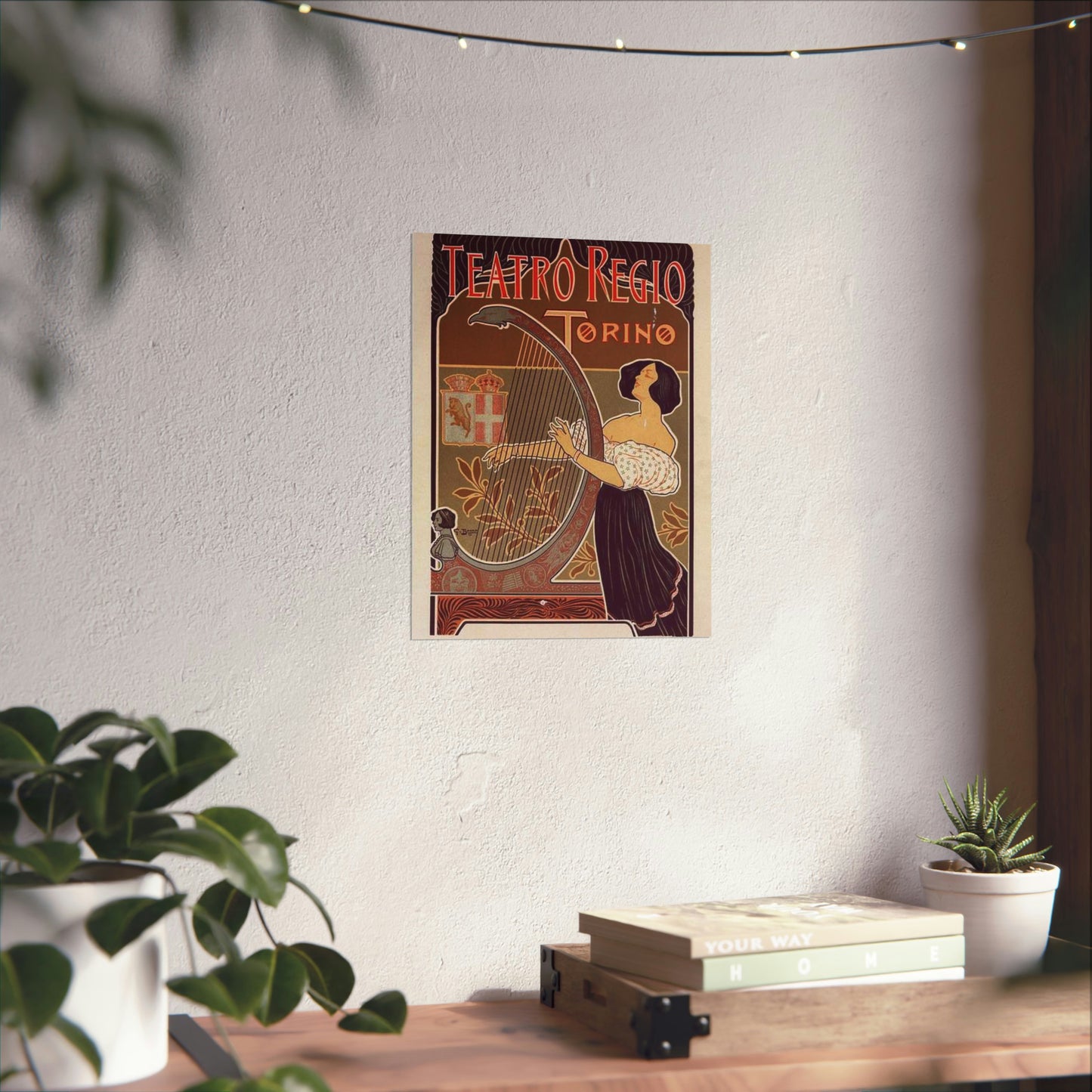 Affiche italienne pour le "Théâtre royal de Turin" High Quality Matte Wall Art Poster for Home, Office, Classroom