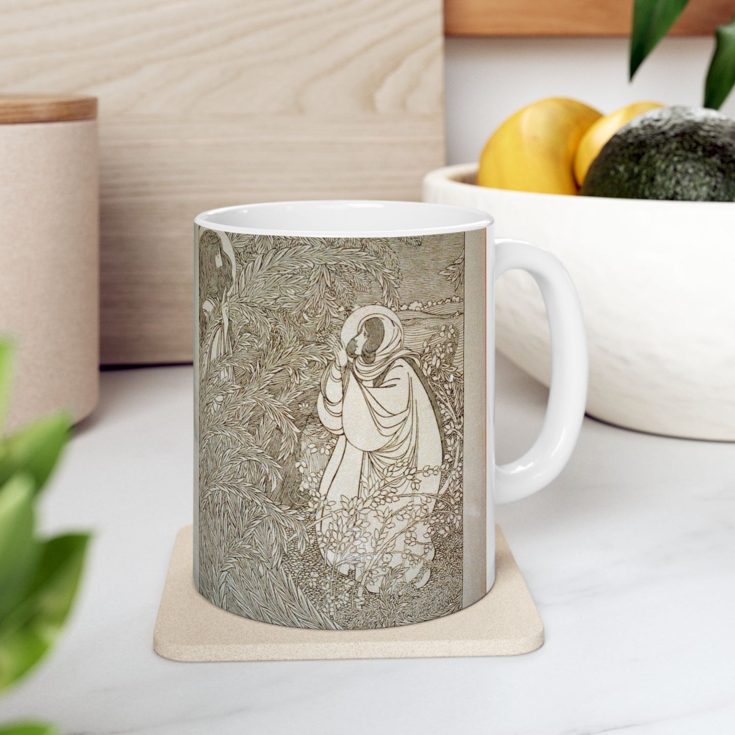 Rabboni, Art Nouveau Poster - Art nouveau public domain poster - Art nouveau public domain image Beautiful Novelty Ceramic Coffee Mug 11oz