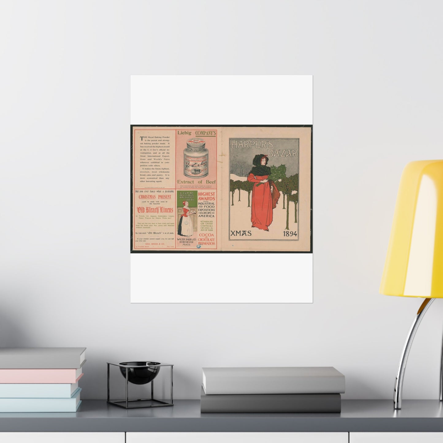 Louis Rhead - Harper's Bazar, Xmas 1894 LCCN2015646920 High Quality Matte Wall Art Poster for Home, Office, Classroom