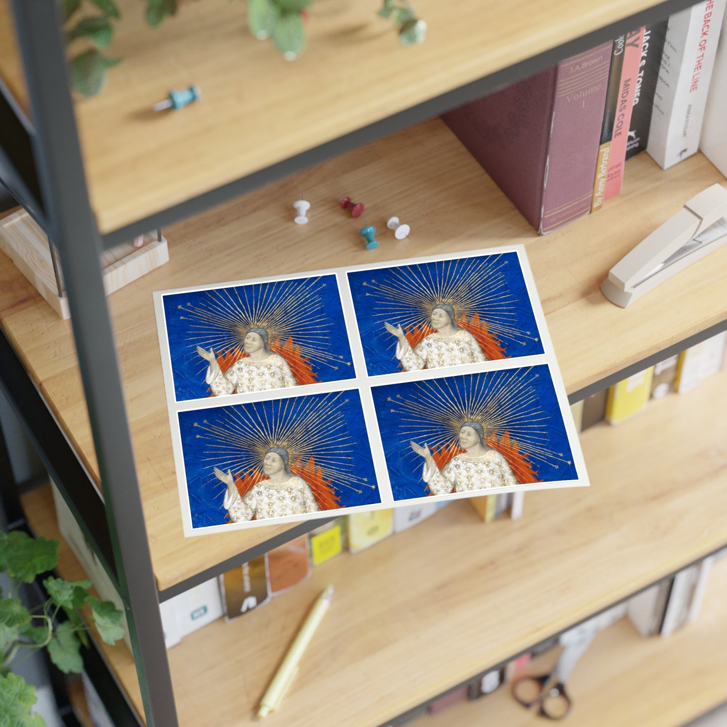 Detail The Creation2 - Bible Historiale (c.1411), vol.1, f.3 - BL Royal MS 19 D III (cropped) Laminated UV Protective Vinyl Stickers