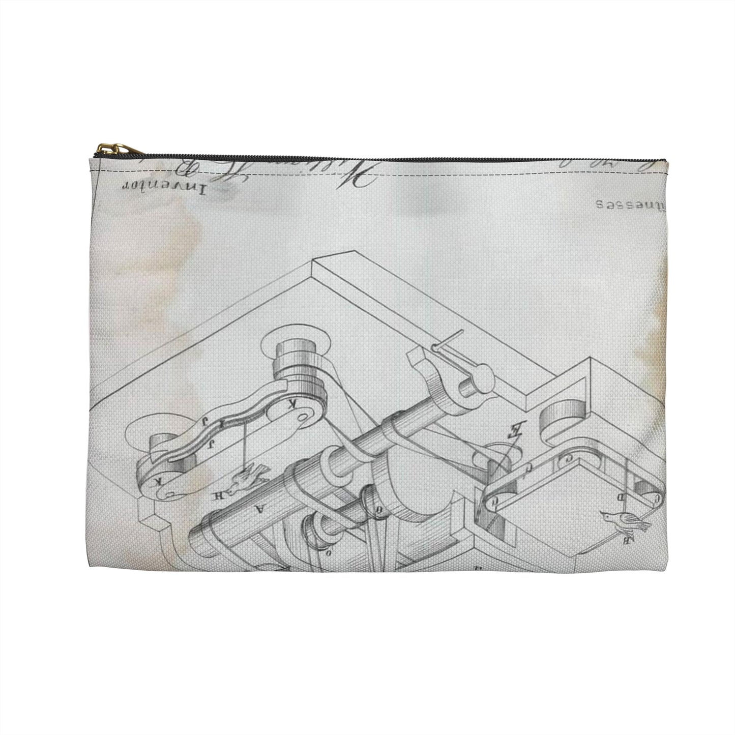 Patent drawing - for W. H. Broden's Target Public domain image Large Organizer Pouch with Black Zipper