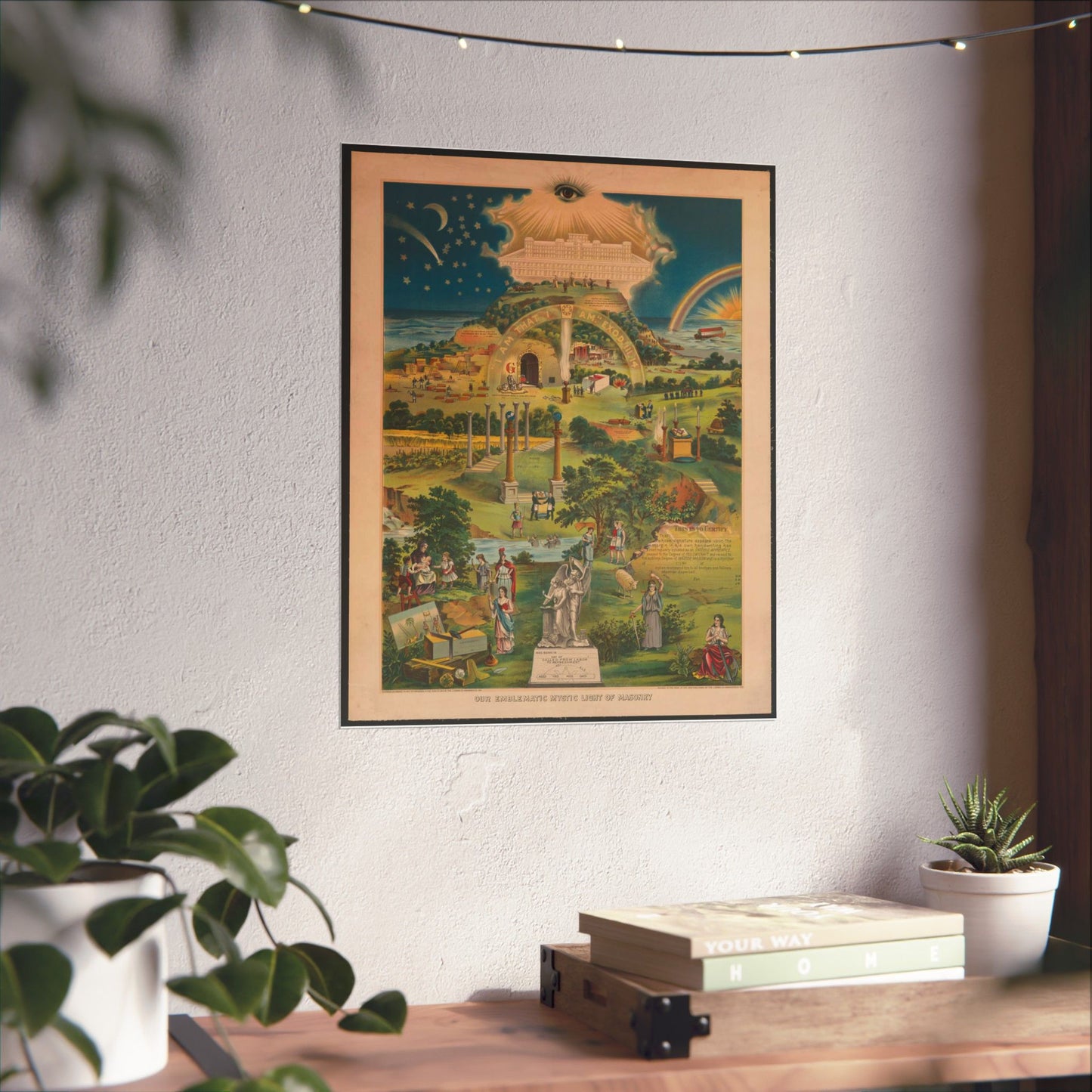 Our emblematic mystic light of masonry High Quality Matte Wall Art Poster for Home, Office, Classroom
