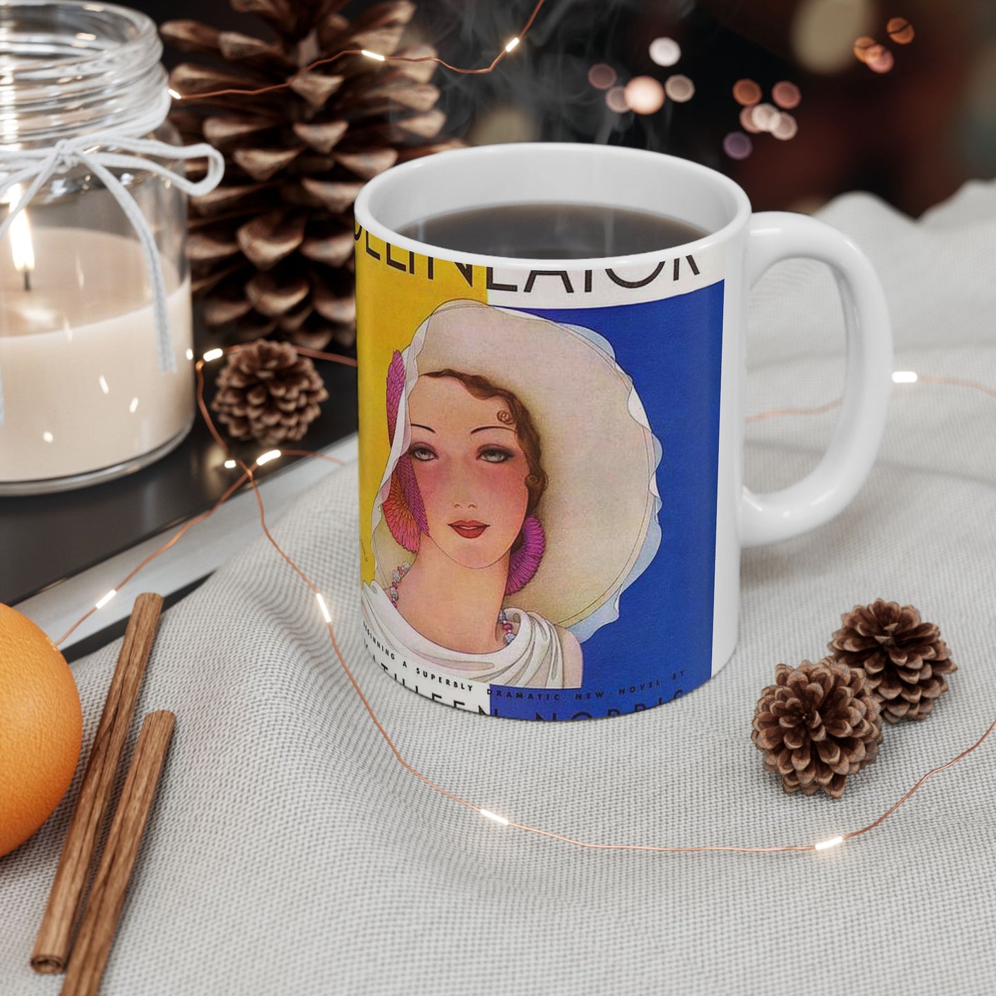 Delineator 1930-08 - Art Deco public domain image Beautiful Novelty Ceramic Coffee Mug 11oz