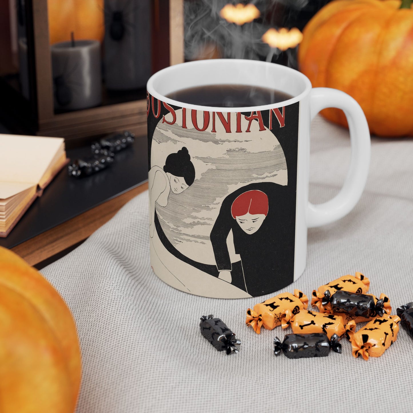 The bostonian, February, Art Nouveau poster Beautiful Novelty Ceramic Coffee Mug 11oz