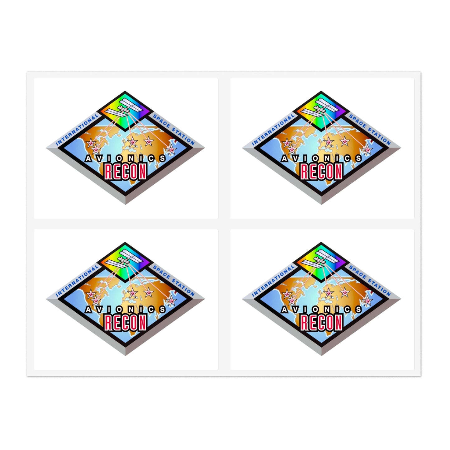 Logo for the International Space Station Avionics Recon team Laminated UV Protective Vinyl Stickers