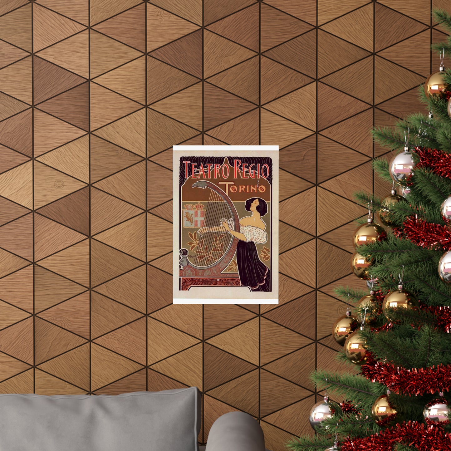 Affiche italienne pour le "Théâtre royal de Turin" High Quality Matte Wall Art Poster for Home, Office, Classroom