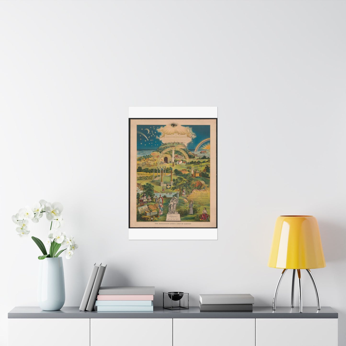 Our emblematic mystic light of masonry High Quality Matte Wall Art Poster for Home, Office, Classroom