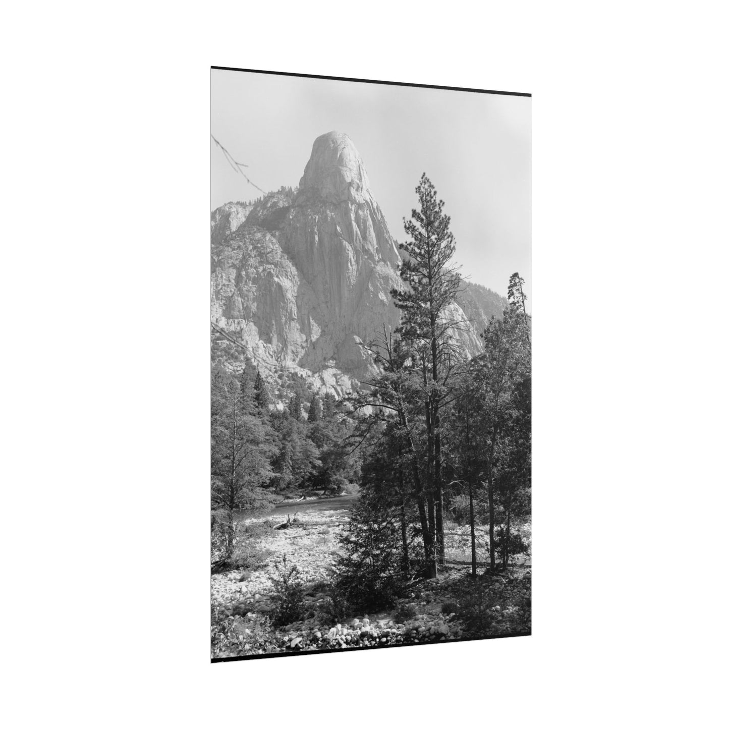 Scenic Black & White Rolled Poster - Nature Wall Art for Home Décor
