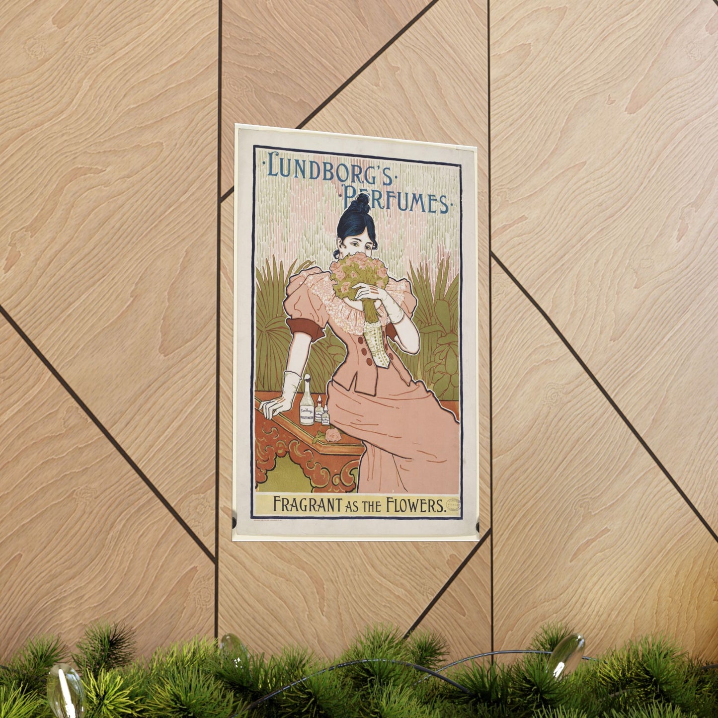 Lundborg's perfumes, Art Nouveau poster High Quality Matte Wall Art Poster for Home, Office, Classroom
