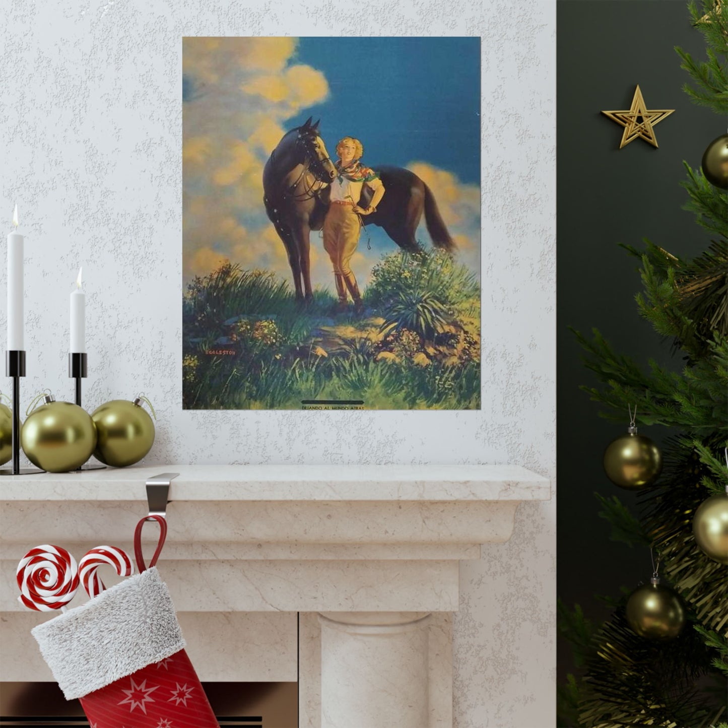 Top of the World, or, Dejando al Munro Atras, painting by Edward Mason Eggleston High Quality Matte Wall Art Poster for Home, Office, Classroom