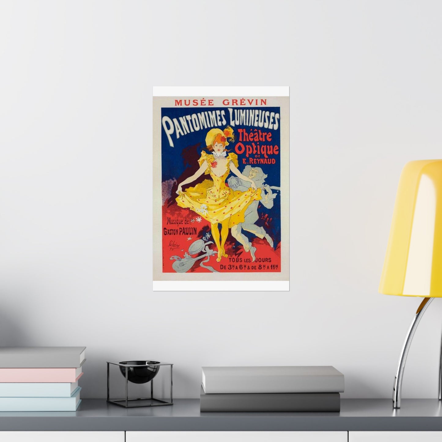 Affiche pour le Musée Grévin, "Pantomimes lumineuses". High Quality Matte Wall Art Poster for Home, Office, Classroom