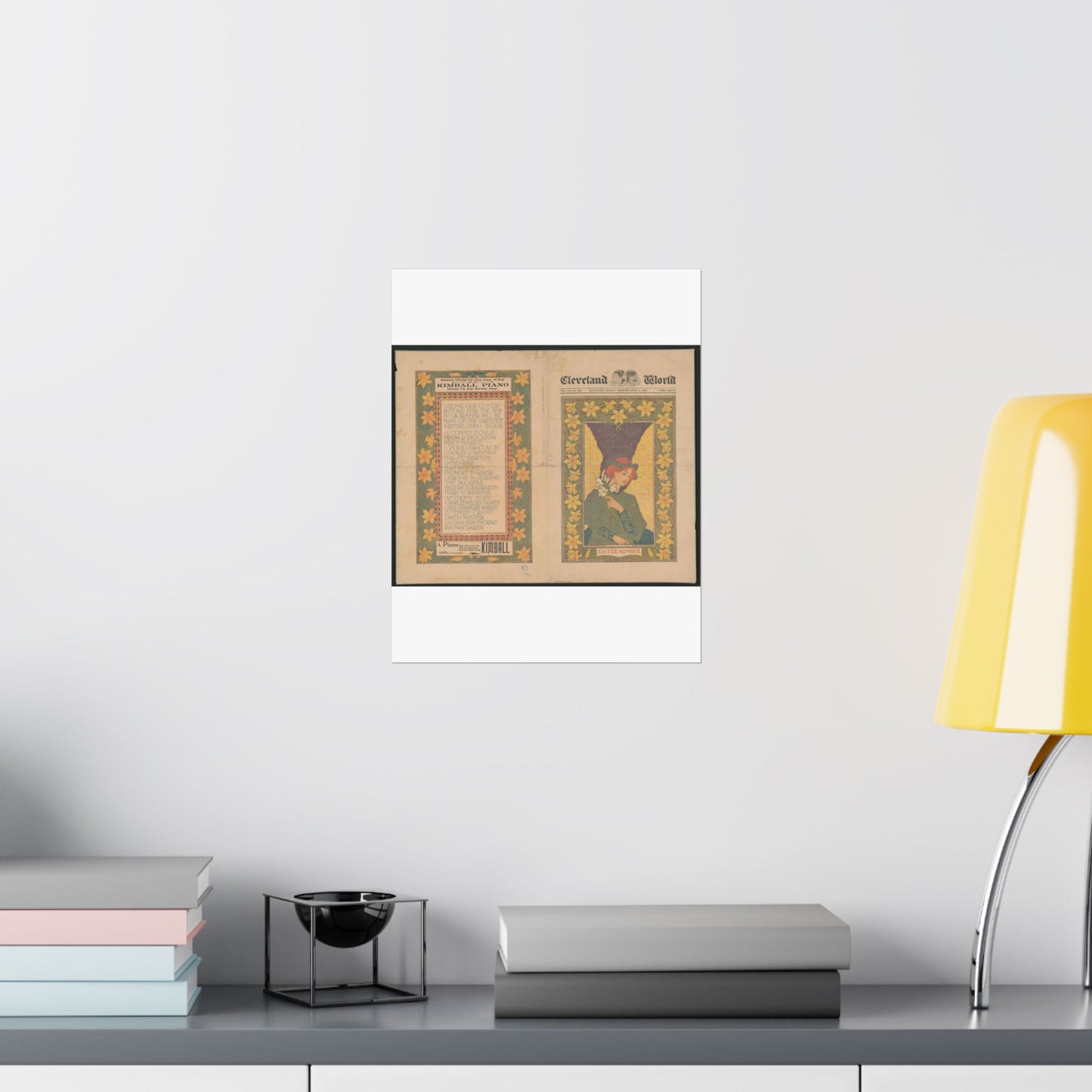 Louis Rhead - Cleveland World - Easter number LCCN2002715846 High Quality Matte Wall Art Poster for Home, Office, Classroom