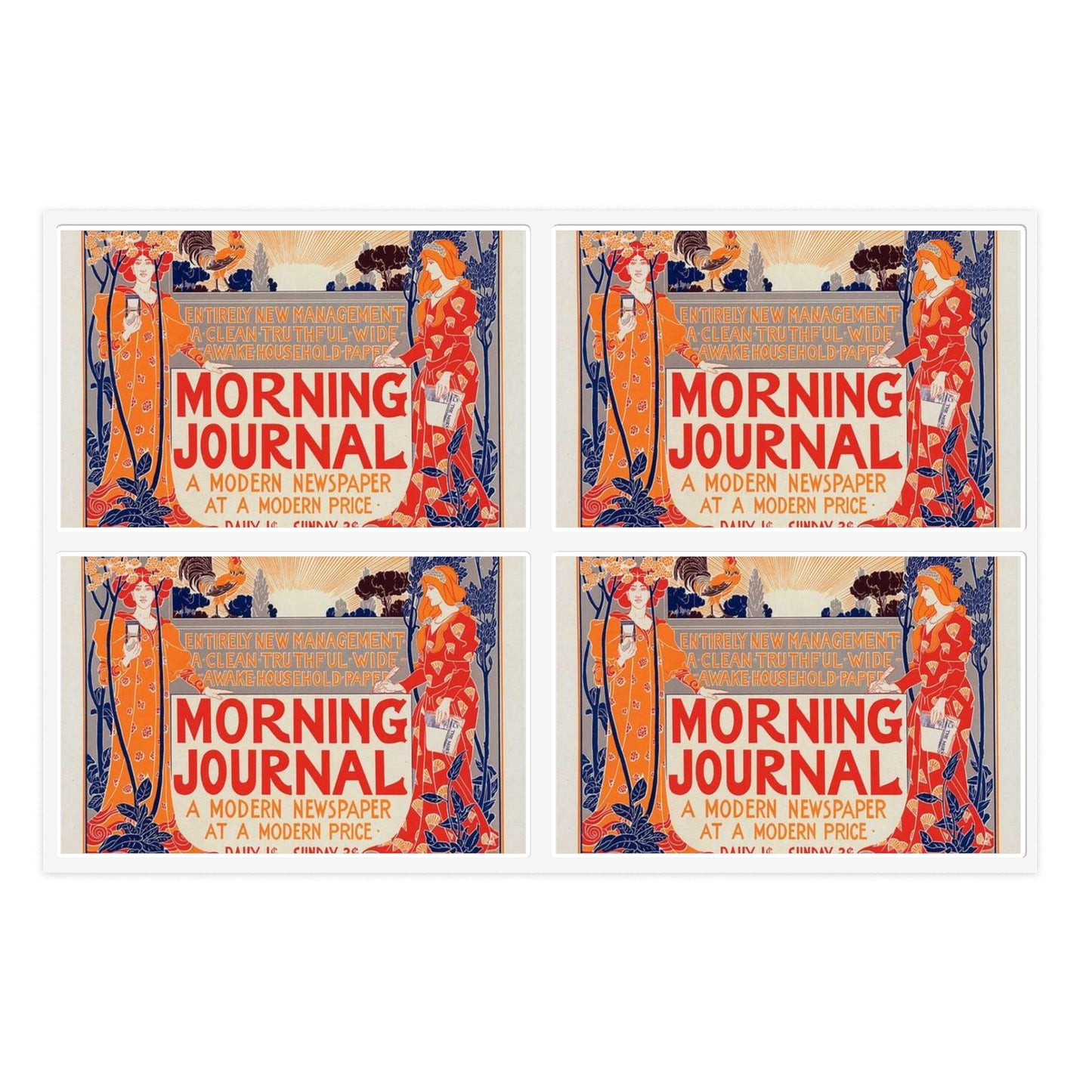Louis Rhead - Affiche américaine pour le "Morning Journal". Laminated UV Protective Vinyl Stickers