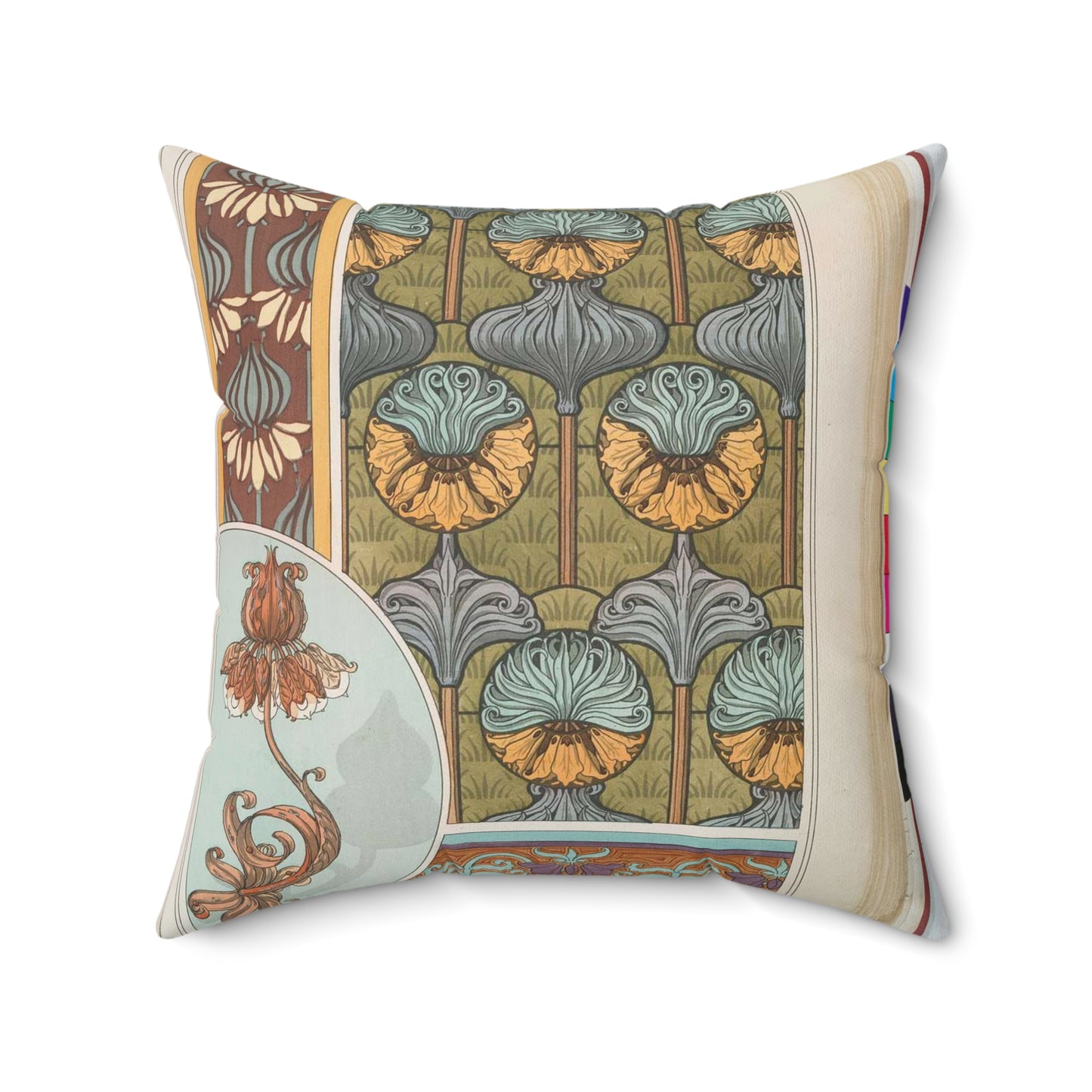 Couronne imperiale, Maurice Pillard Verneuil Decorative Accent Square Pillow