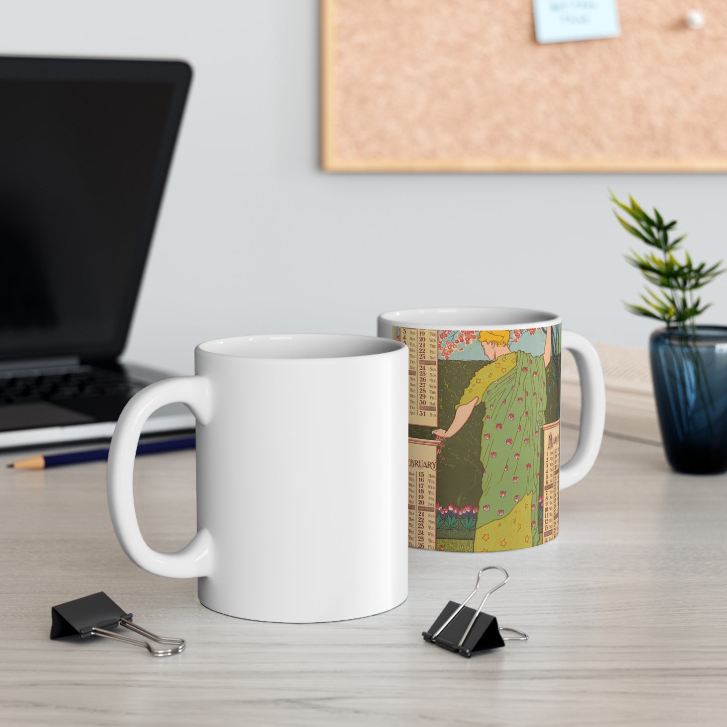 Louis Rhead - January, February, March Beautiful Novelty Ceramic Coffee Mug 11oz