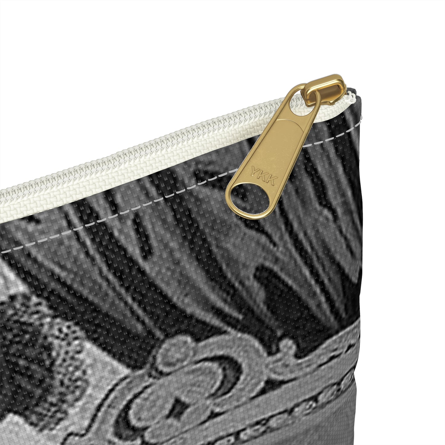 Amelia - Print, Library of Congress collection Large Organizer Pouch with Black Zipper