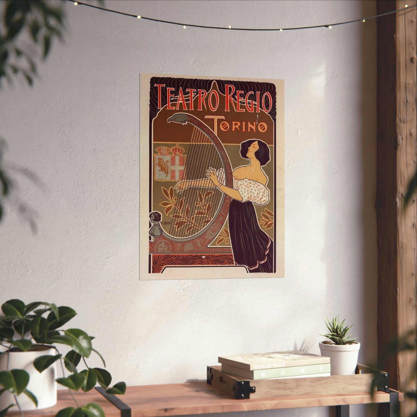 Affiche italienne pour le "Théâtre royal de Turin" High Quality Matte Wall Art Poster for Home, Office, Classroom