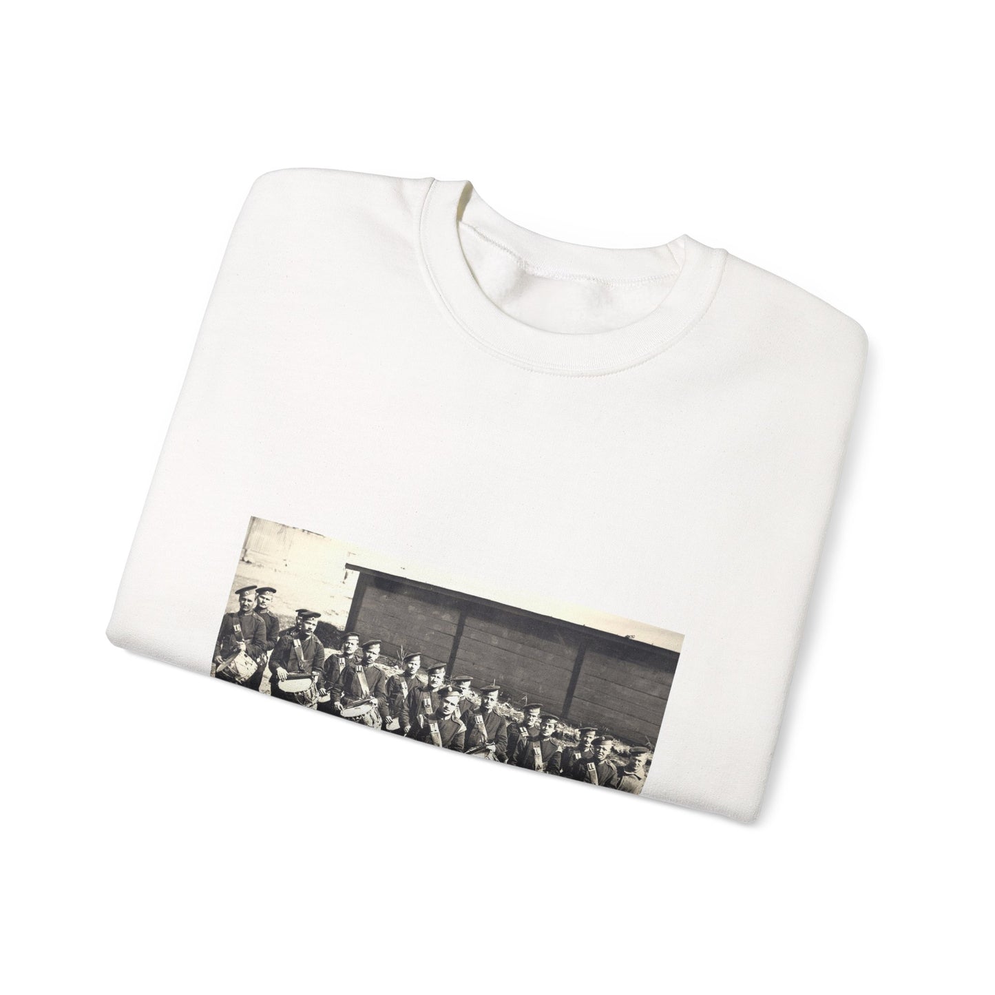 Vladimir, Vokzalnaya Street. A platoon of drummers 10 of the Little Russian Grenadier Regiment. White Heavy Blend Adult Crew Neck SweatShirt