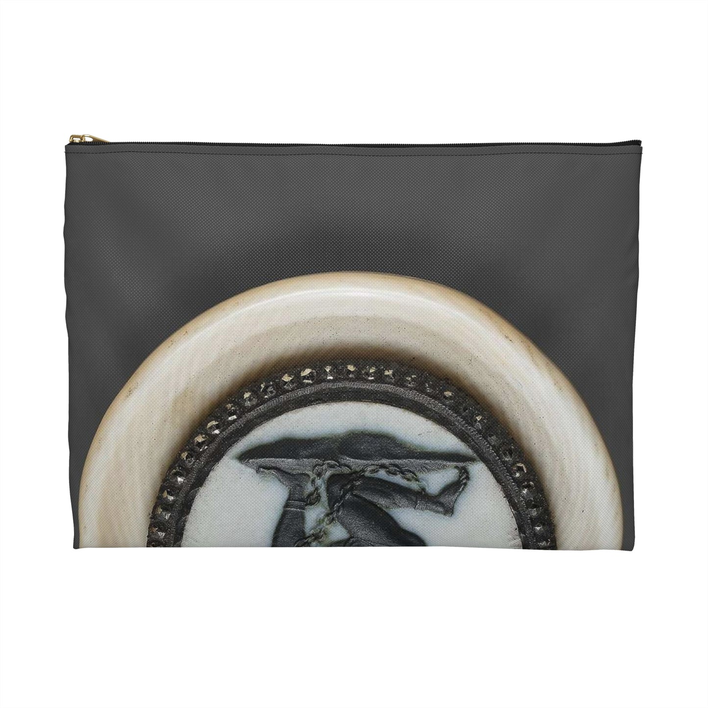 Anti-Slavery Medallion, Wedgwood porcelain manufactory, England Large Organizer Pouch with Black Zipper