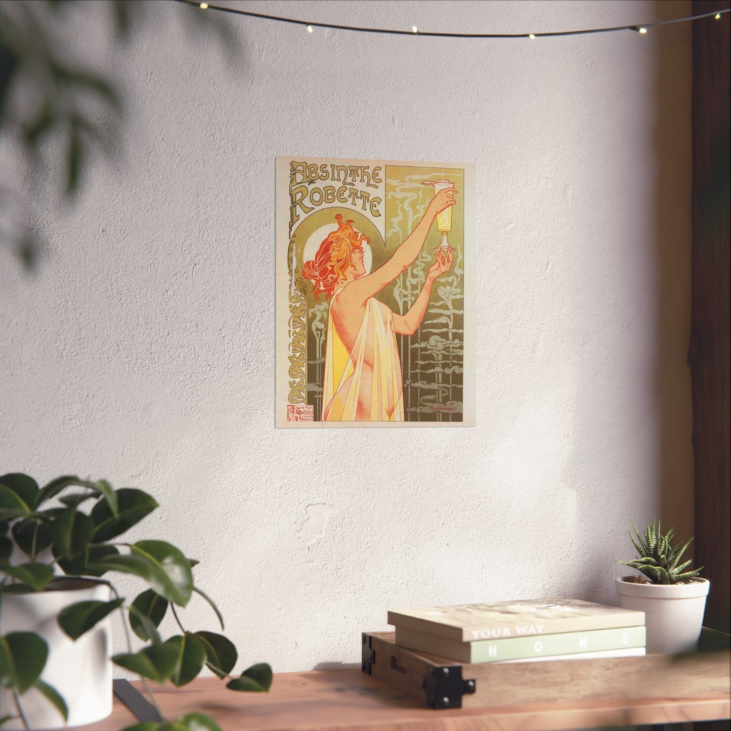 Affiche belge pour l' "Absinthe Robette". High Quality Matte Wall Art Poster for Home, Office, Classroom