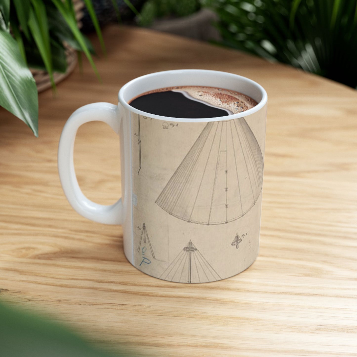 Patent drawing - Drawing of Improvement in Tents Public domain image Beautiful Novelty Ceramic Coffee Mug 11oz