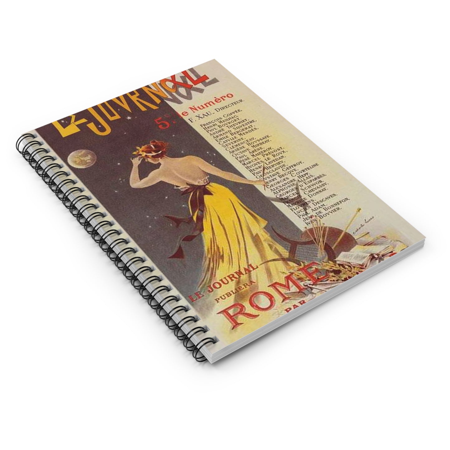 Affiche pour annoncer la publication de "Rome" dans Le Journal. Spiral Bound Ruled Notebook with Printed Cover